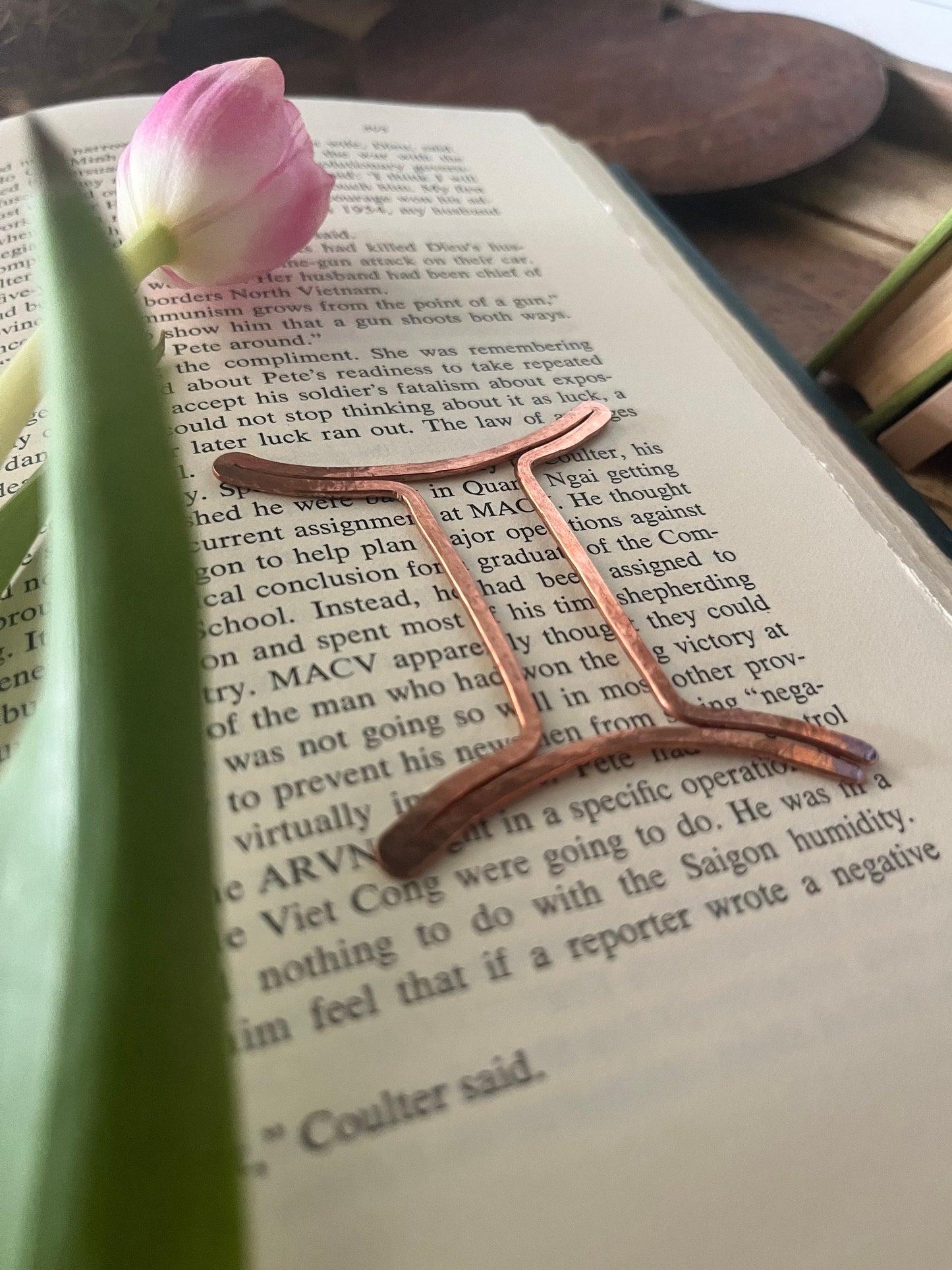 Gemini Bookmark Zodiac Sign | Astrology | Salvaged Copper | Reading Accessory | Journal Diary Notebook Stationary | Bookish Gift for her