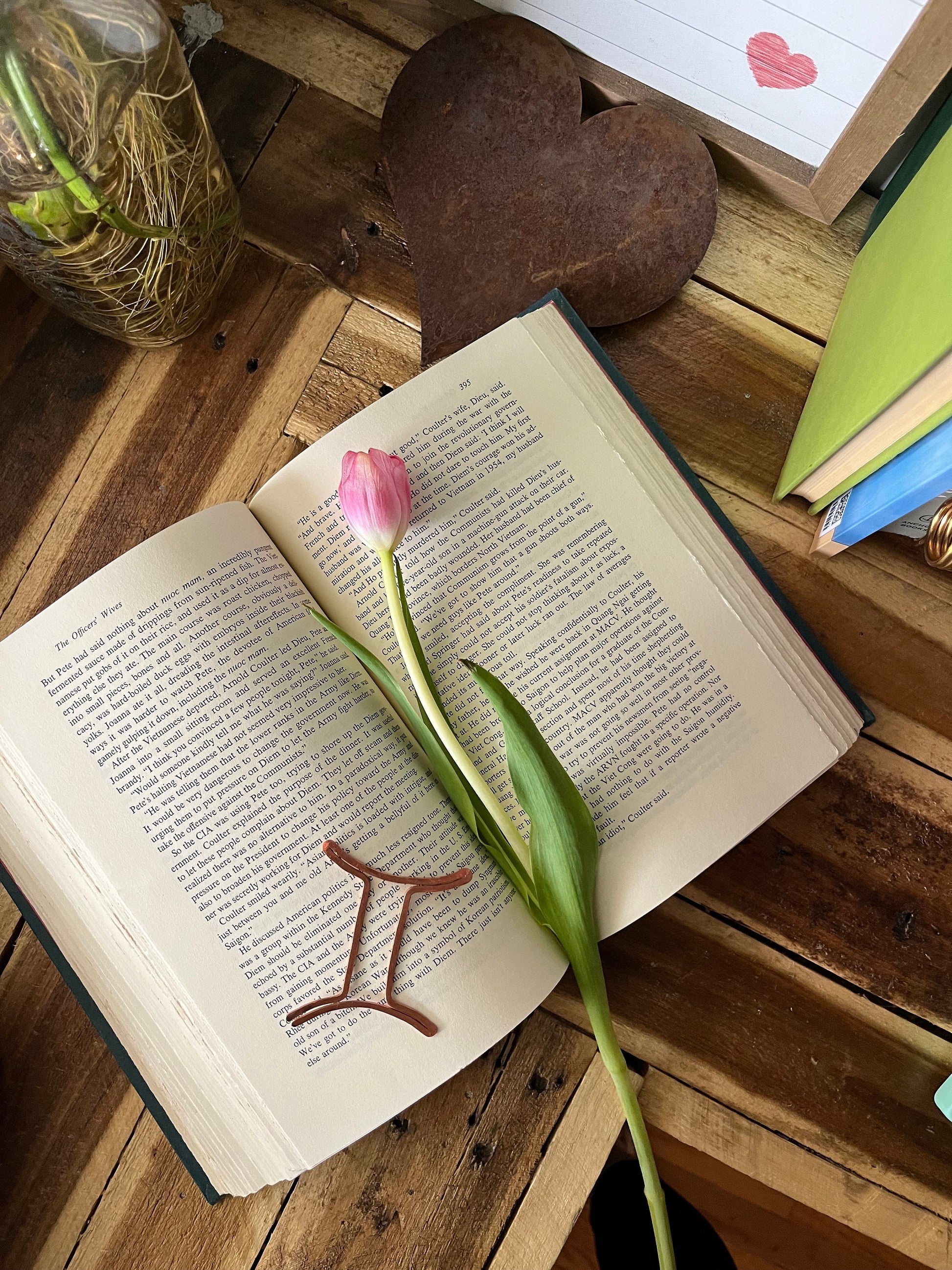 Gemini Bookmark Zodiac Sign | Astrology | Salvaged Copper | Reading Accessory | Journal Diary Notebook Stationary | Bookish Gift for her