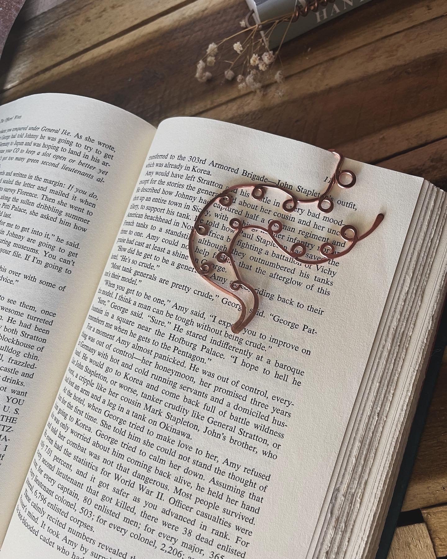 Octopus Tentacle Bookmark Handmade | Salvaged Copper | Ocean Animal | Reading Journal Accessory | Unique Bookish Gift | Notebook Stationary