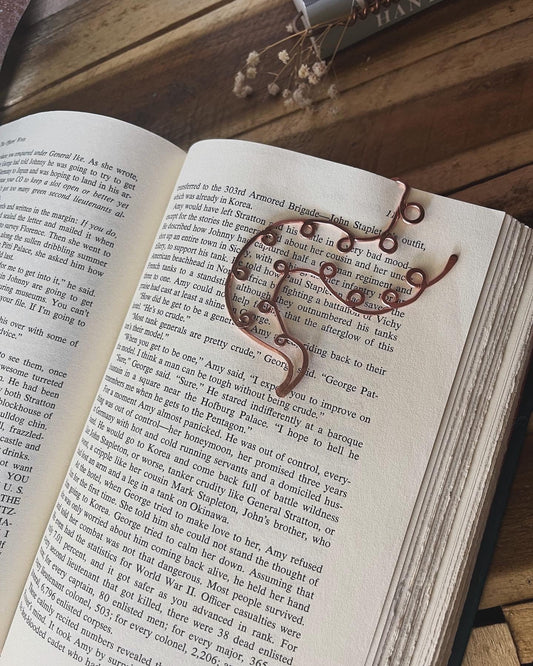 Copper Octopus Handmade Bookmark: Unique Book Lover Gift Reading Accessory Book Jewelry