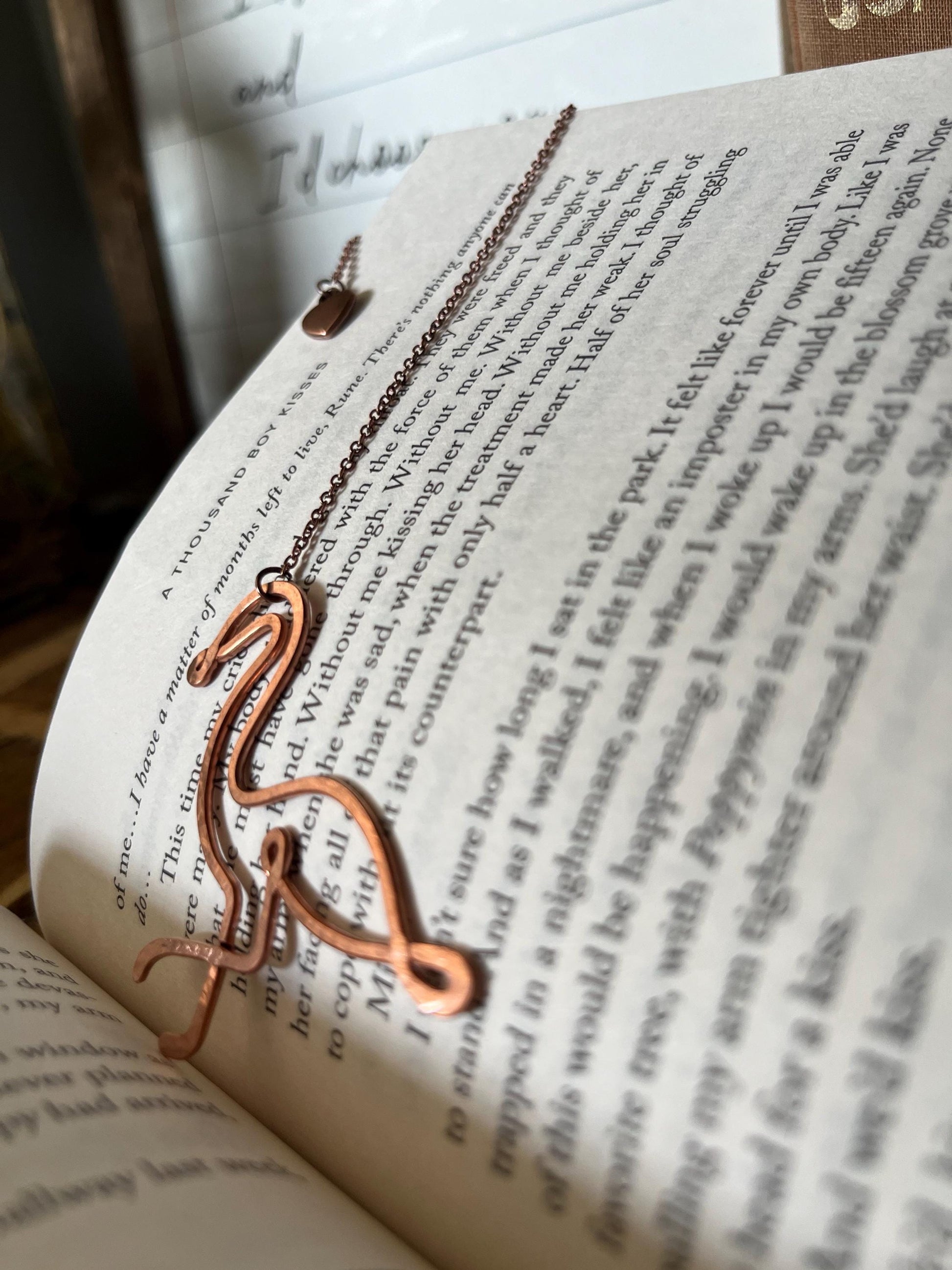 Flamingo Bookmark | Handmade Copper Wire | Reading Journal Accessory | Notebook Stationary | Gift for Reader | Bookish Reader Supplies