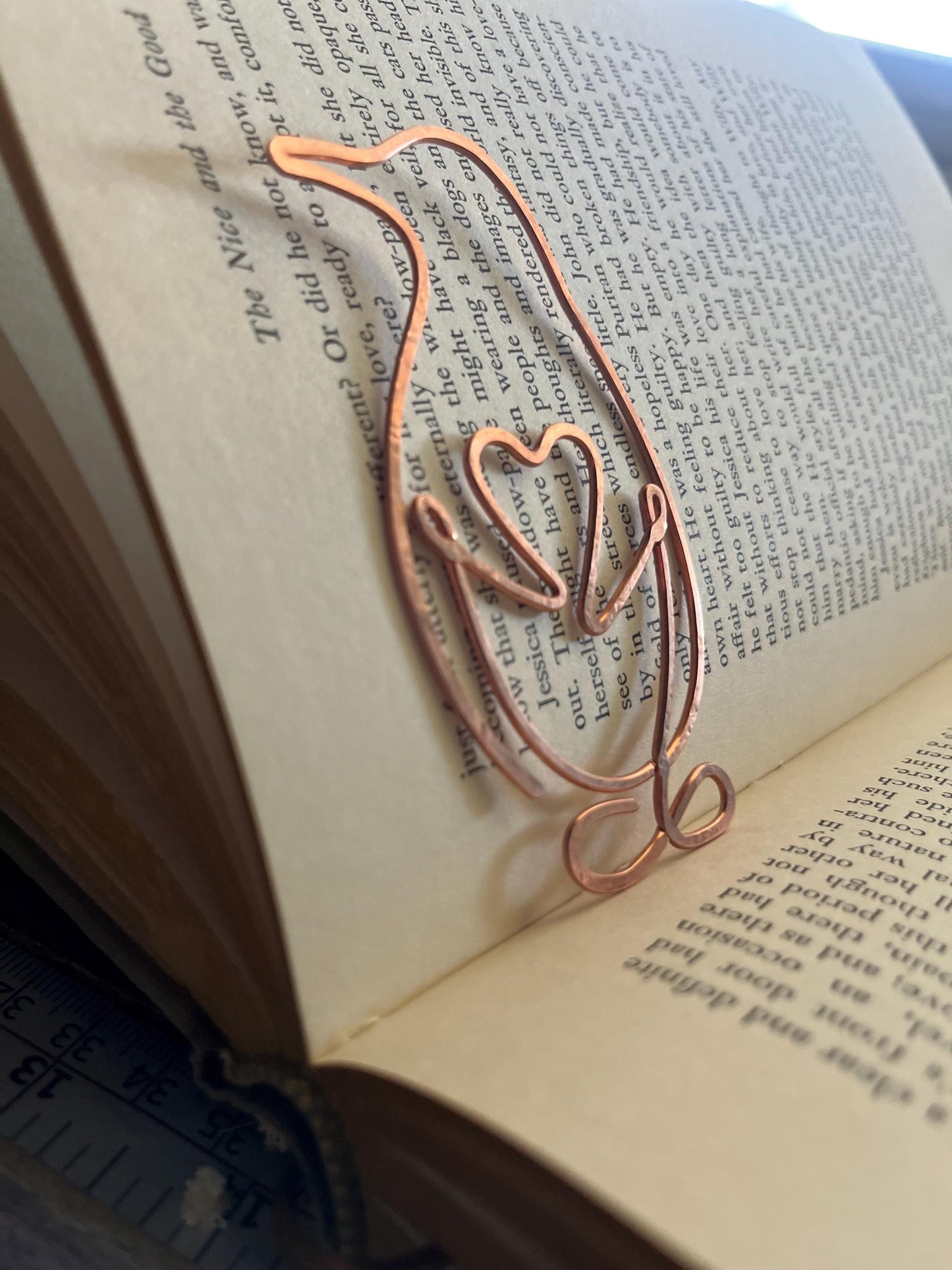 Penguin Bookmark Handcrafted | Custom Handmade Copper Wire Art | Bookish Bookworm Gift | Reading Accessory | Notebook Journal Stationary