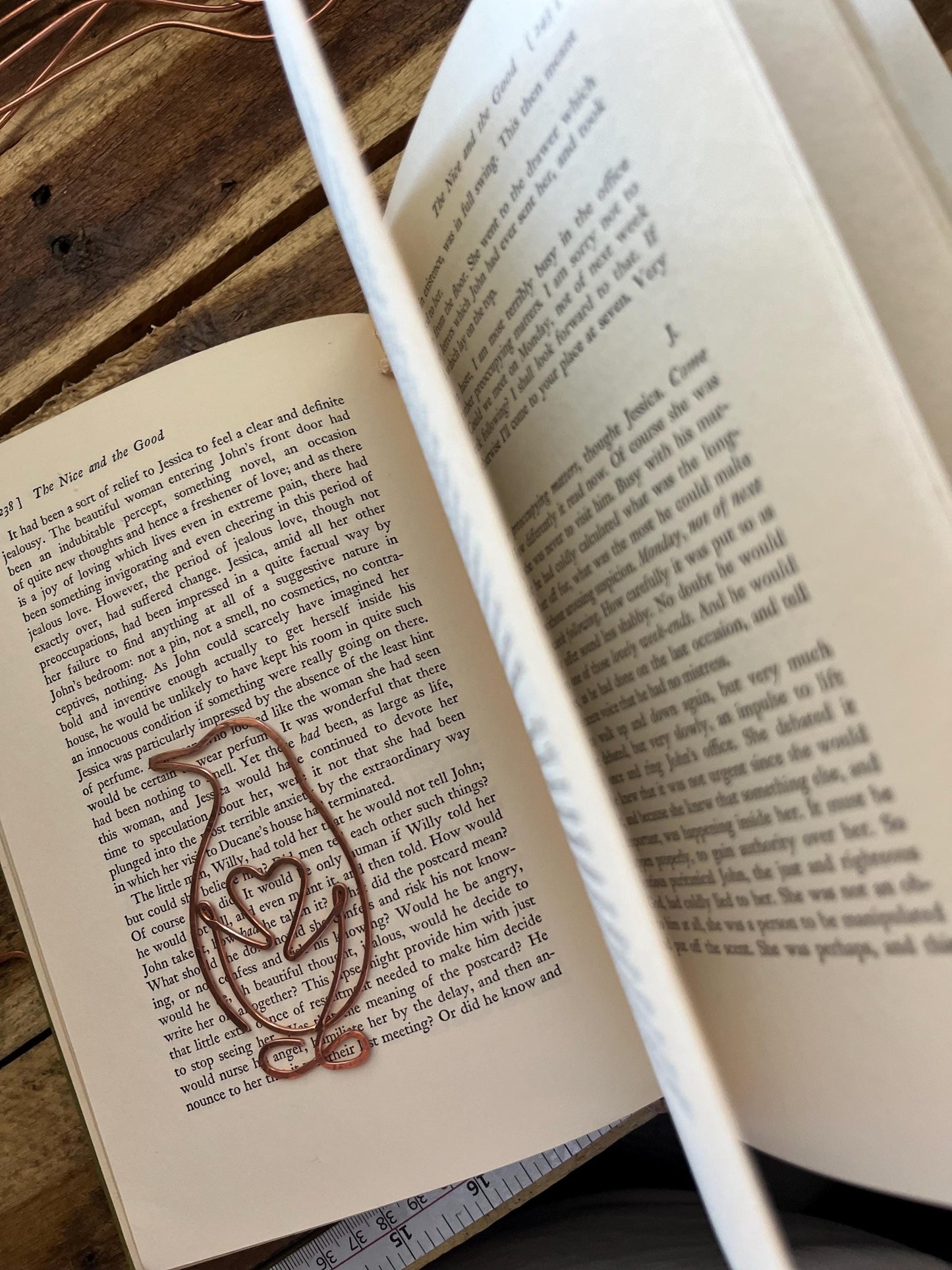 Penguin Bookmark Handcrafted | Custom Handmade Copper Wire Art | Bookish Bookworm Gift | Reading Accessory | Notebook Journal Stationary