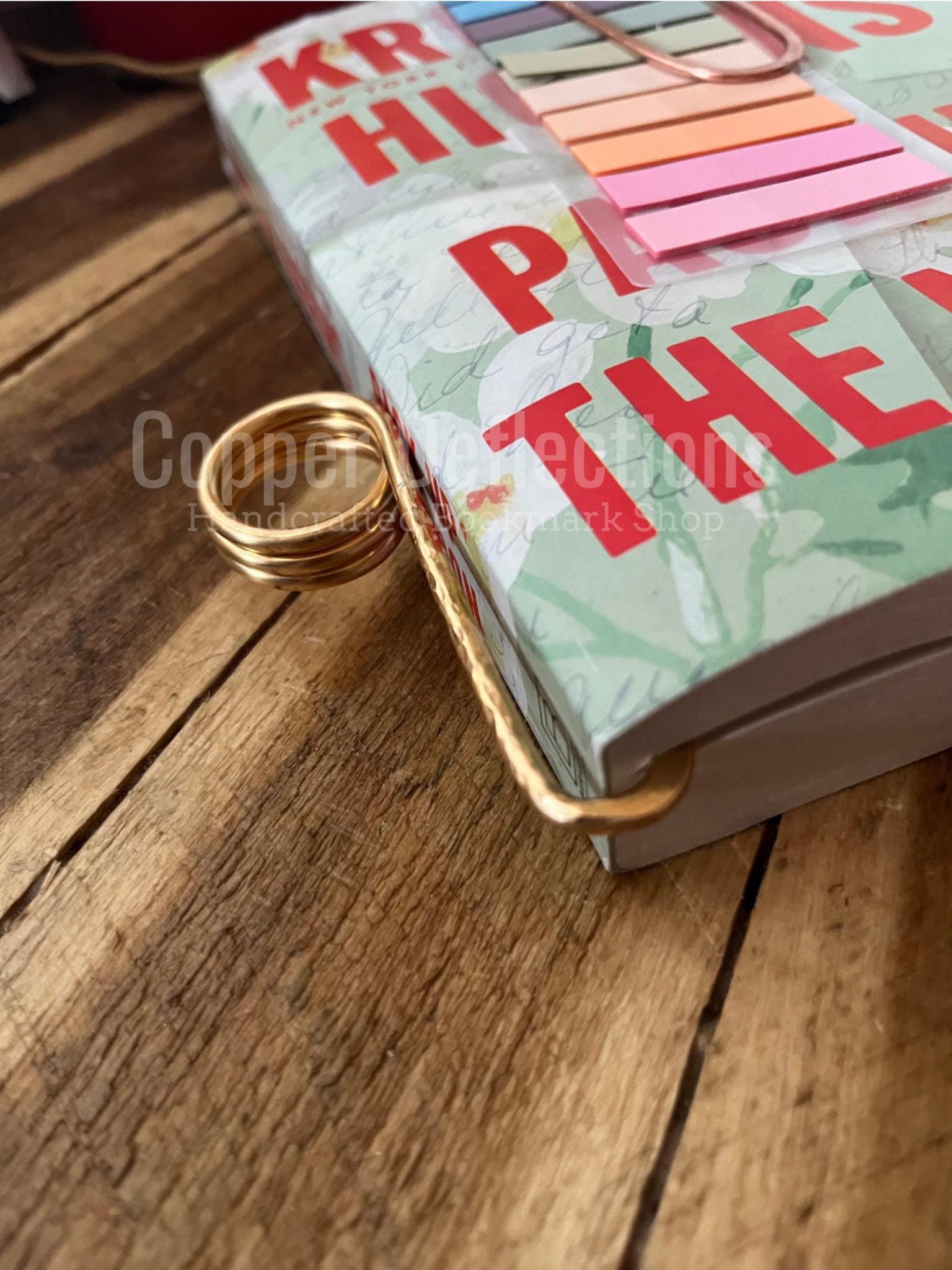 BRASS Book Holder Ring Bookmark | Handmade Utility Book Tool | Book Jewelry | Reading Accessories Supplies | Notebook Stationary Book Gift