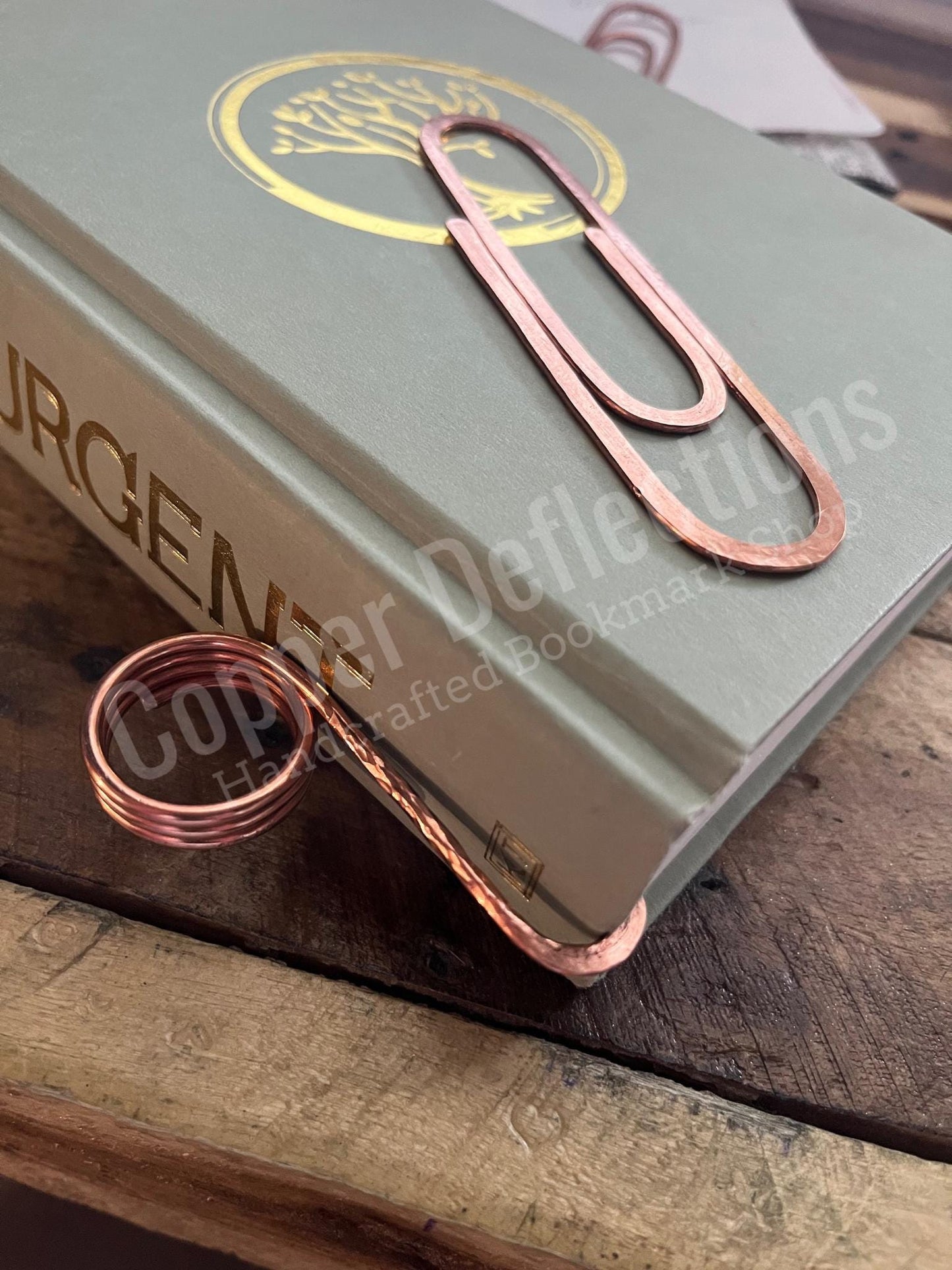 COPPER Book Holder Ring Bookmark | Handmade Utility Book Tool | Book Jewelry | Reading Accessory | Book Supplies | Notebook Stationary Gift
