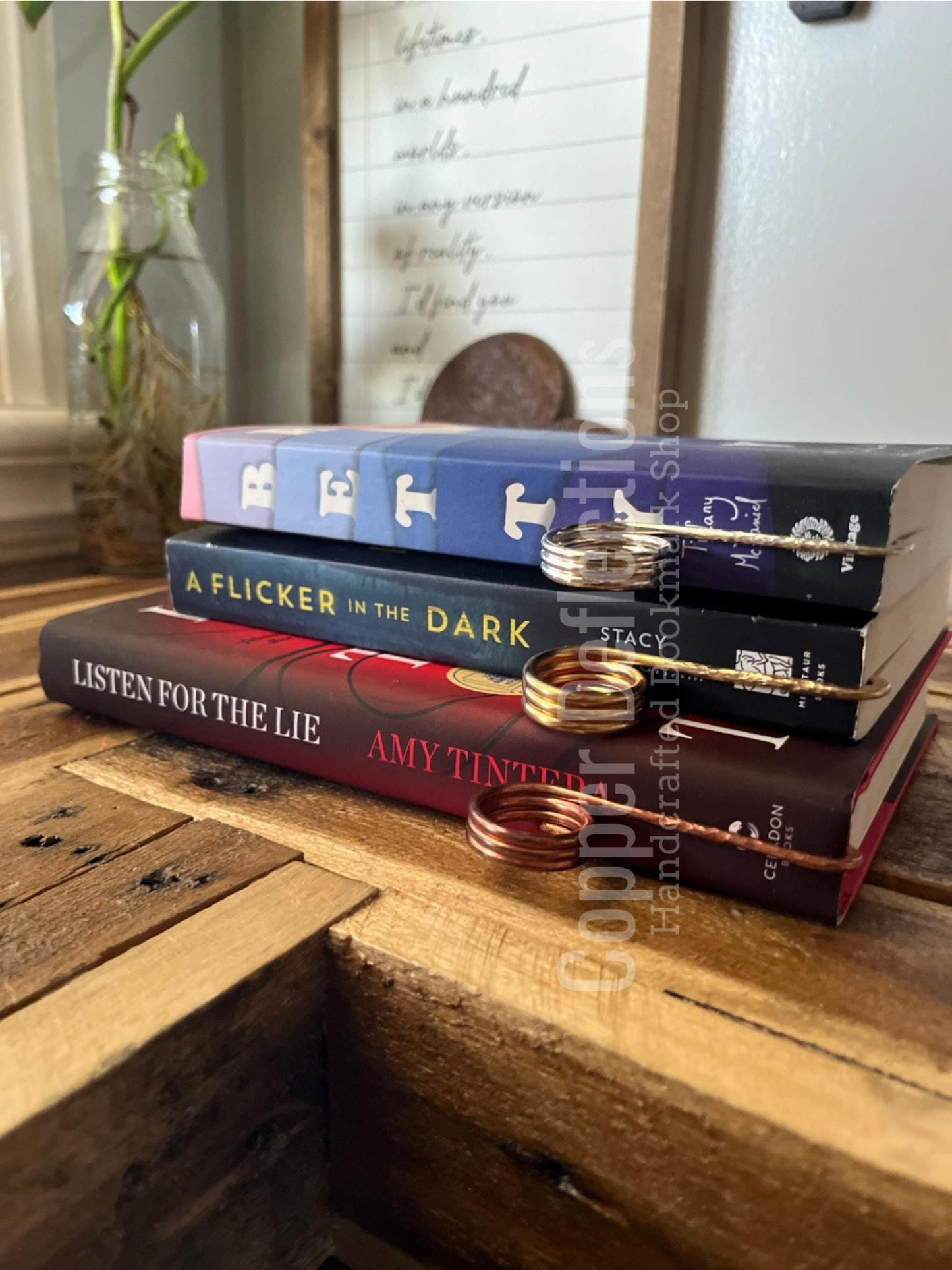 Copper Ring Book Holder Handmade Multifunctional Bookmark: Reading Accessory, Book Jewelry