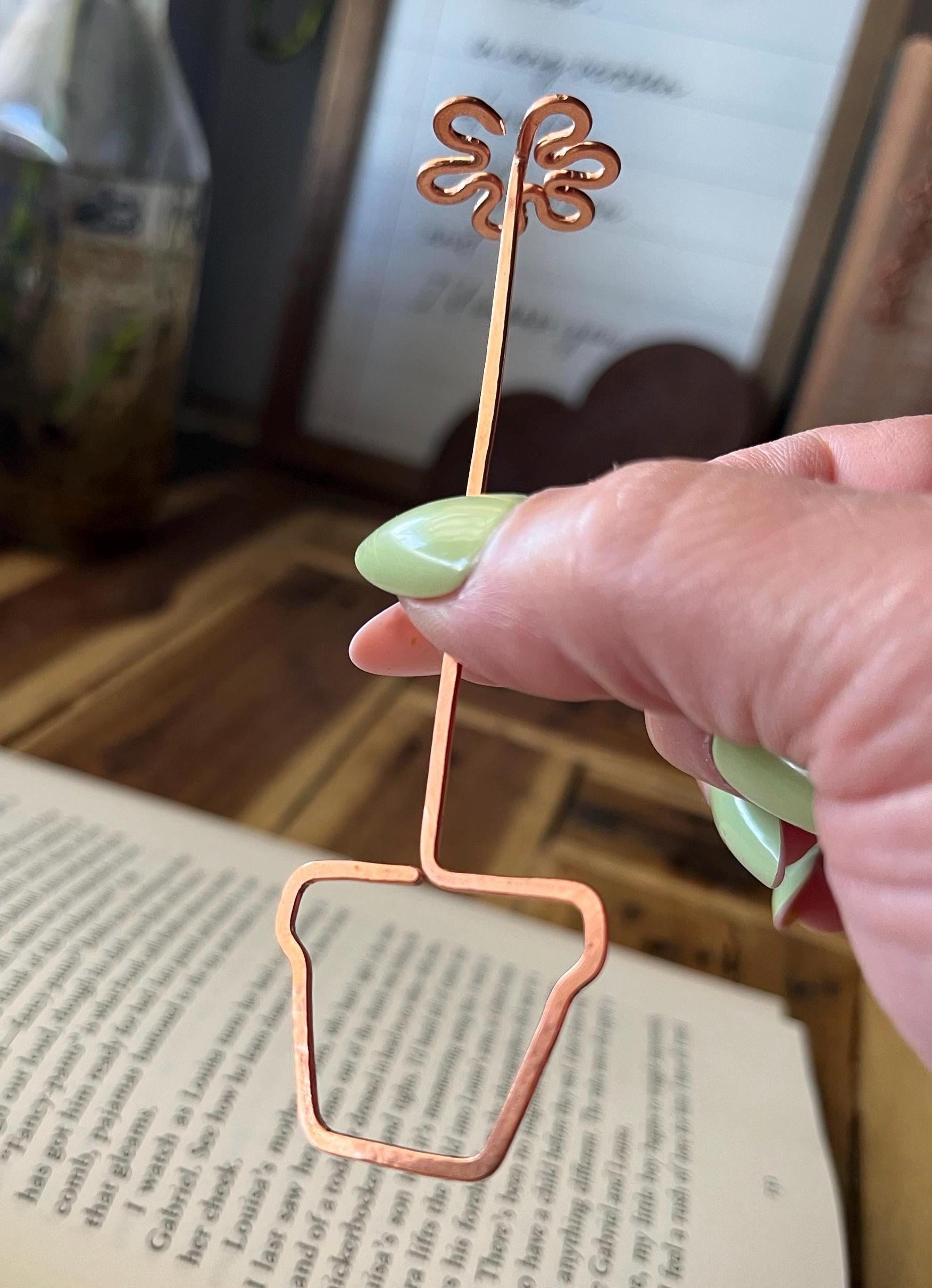 Flower Pot Bookmark | Tiny/Mini Potted Plant | Floral Handmade Bookish Gift | Book Jewelry | Reading Accessory | Notebook Journal Stationary