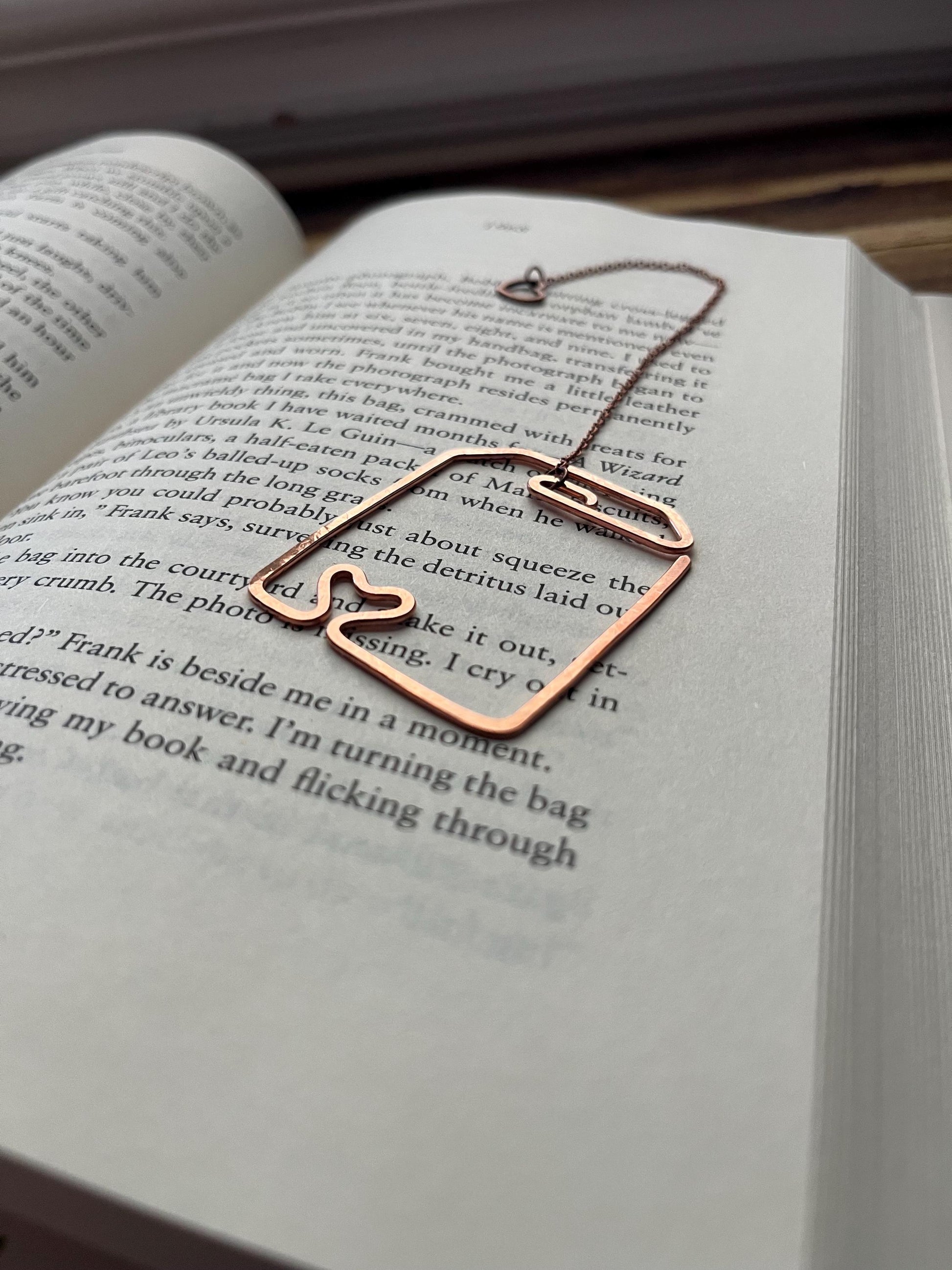 Tea Bag Heart Bookmark | Love Tea Time | Drink Tea | Handmade Bookish Gift | Book Jewelry | Reading Accessory | Notebook Journal Stationary