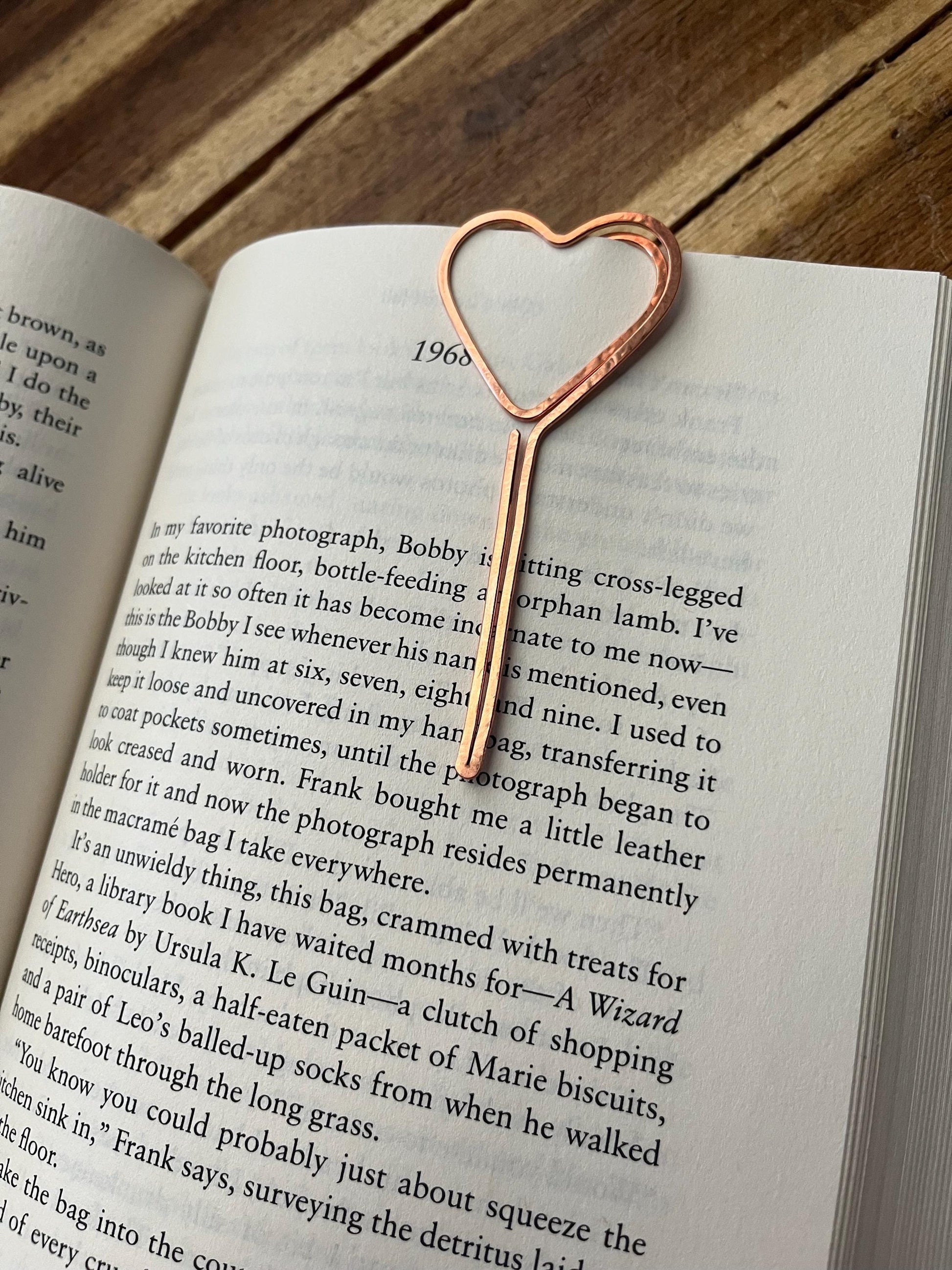 Heart Lollipop Bookmark | Custom Copper Heart | Handmade Bookish Gift | Book Jewelry | Reading Accessory | Notebook Journal Stationary