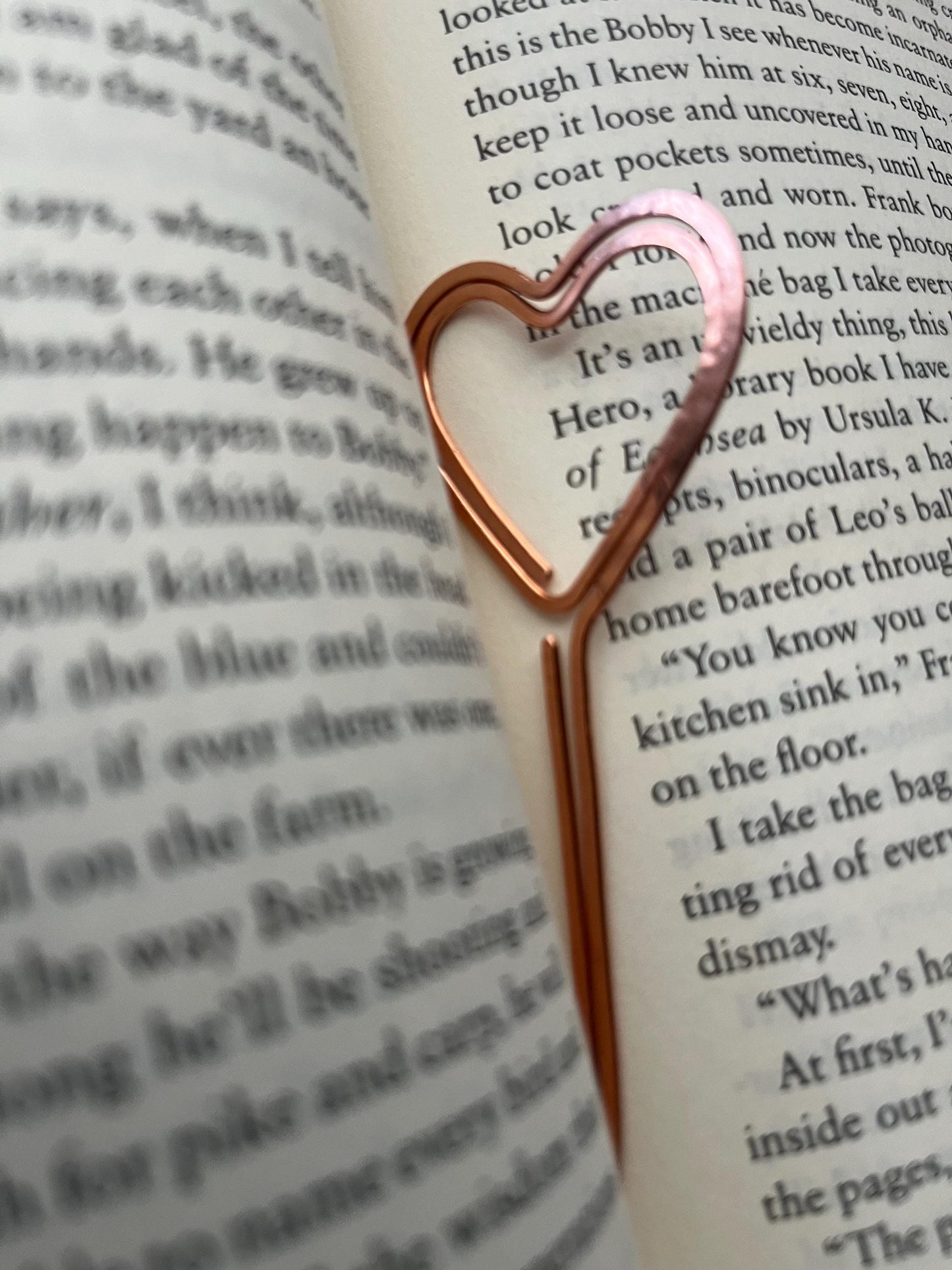 Heart Lollipop Bookmark | Custom Copper Heart | Handmade Bookish Gift | Book Jewelry | Reading Accessory | Notebook Journal Stationary