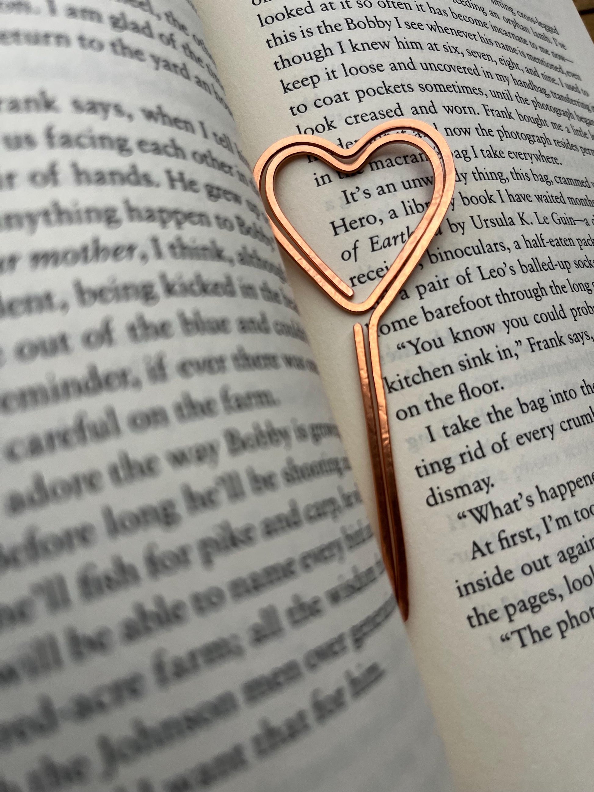 Heart Lollipop Bookmark | Custom Copper Heart | Handmade Bookish Gift | Book Jewelry | Reading Accessory | Notebook Journal Stationary