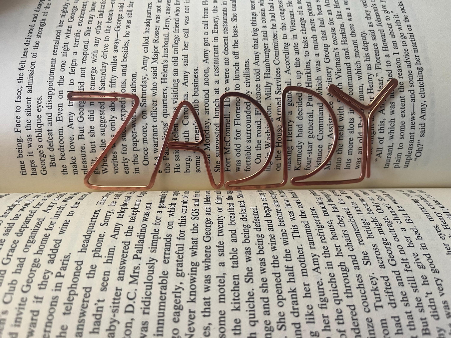 Zaddy Daddy Bookmark| Bookish | Handmade Copper Art | Reading Journal Accessories | Notebook Stationary | Book Jewelry | Bookworm Gift