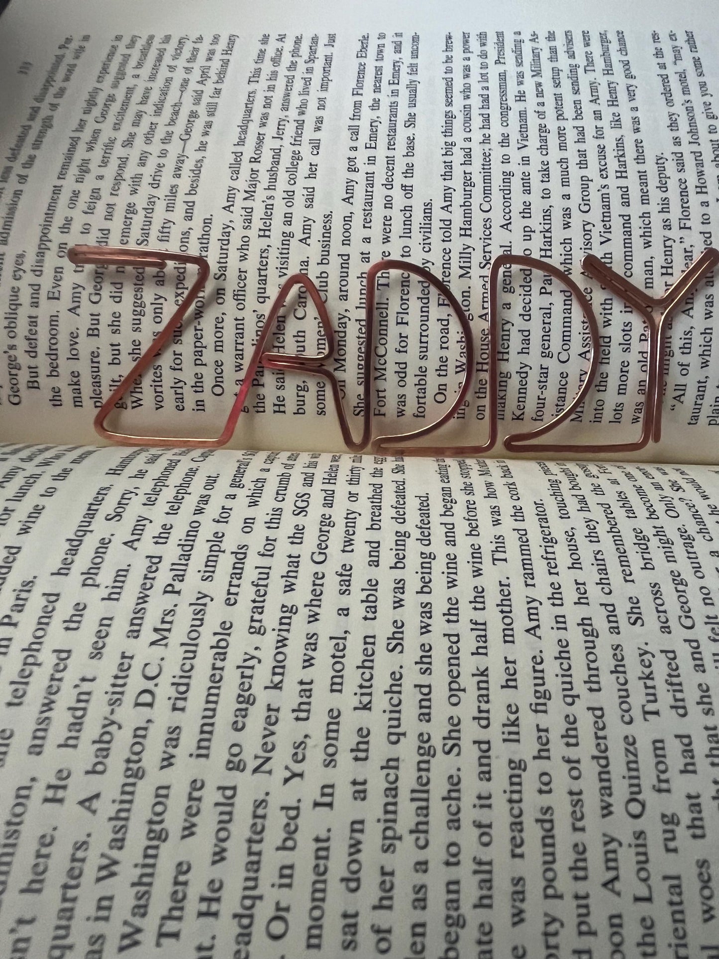 Zaddy Daddy Bookmark| Bookish | Handmade Copper Art | Reading Journal Accessories | Notebook Stationary | Book Jewelry | Bookworm Gift
