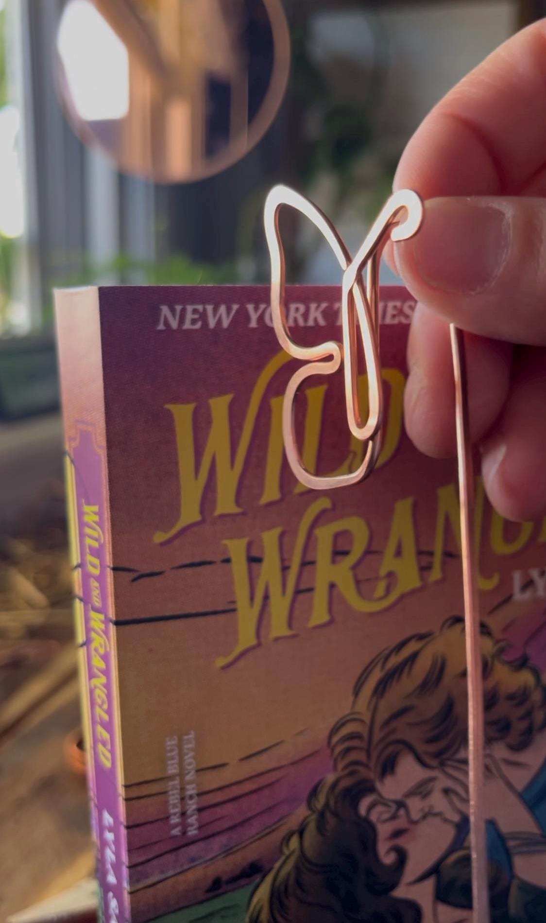 Butterfly Bookmark | Book Hook | Handmade Salvaged Copper Wire Line Art | Reading Journal Accessories | Notebook Stationary | Book Jewelry