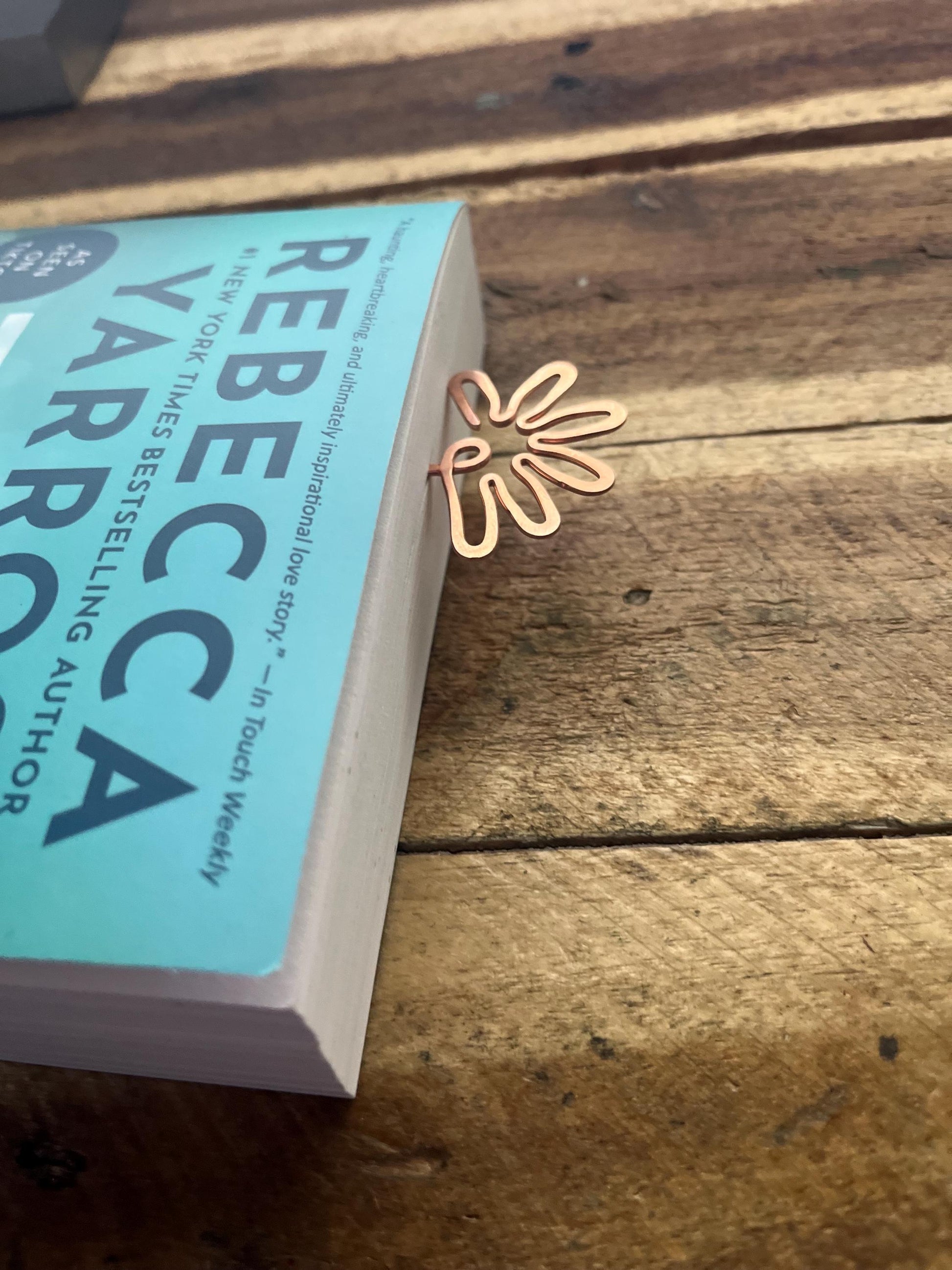 Big Flower Pot Bookmark | Large Potted Plant | Floral Copper Handmade Bookish | Book Jewelry | Reading Accessory | Bookworm Gift