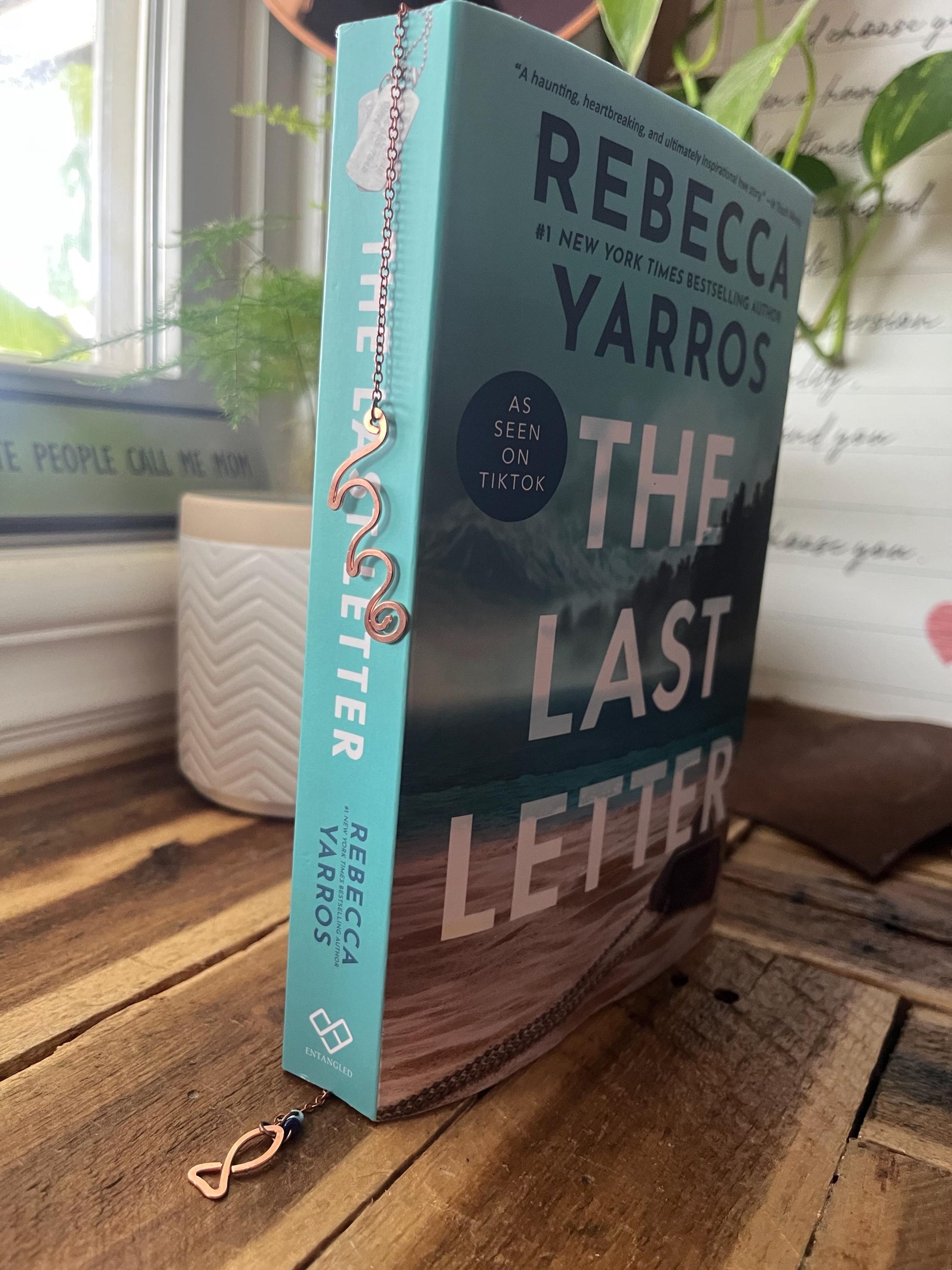 Ocean Waves & Fish Chain Bookmark | Handmade Copper Bookish Gift | Book Jewelry | Reading Accessory