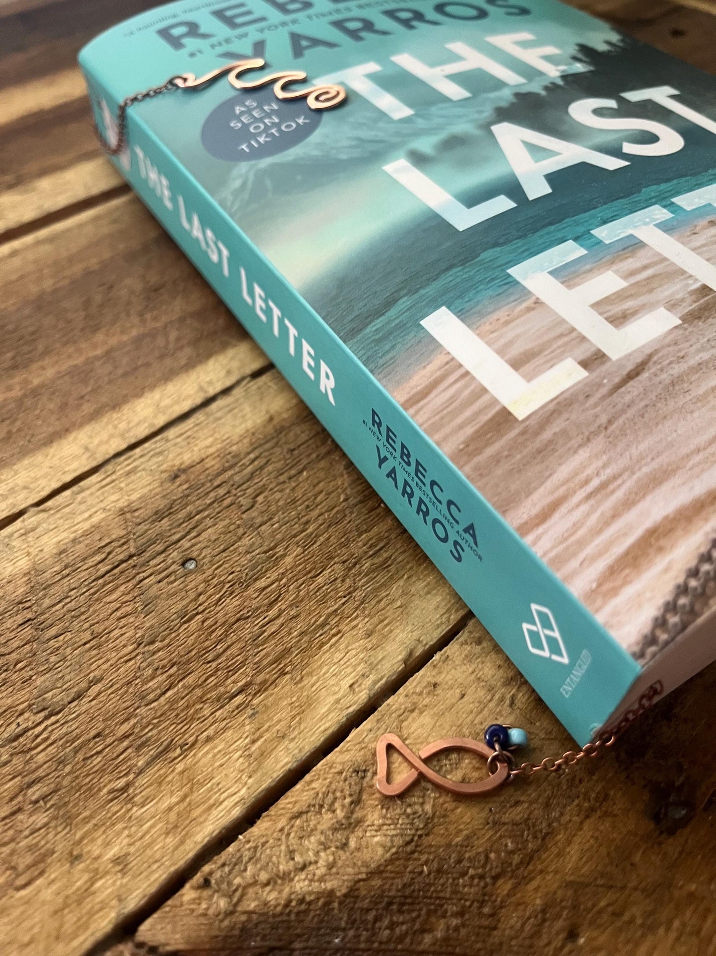 Ocean Waves & Fish Chain Bookmark | Handmade Copper Bookish Gift | Book Jewelry | Reading Accessory