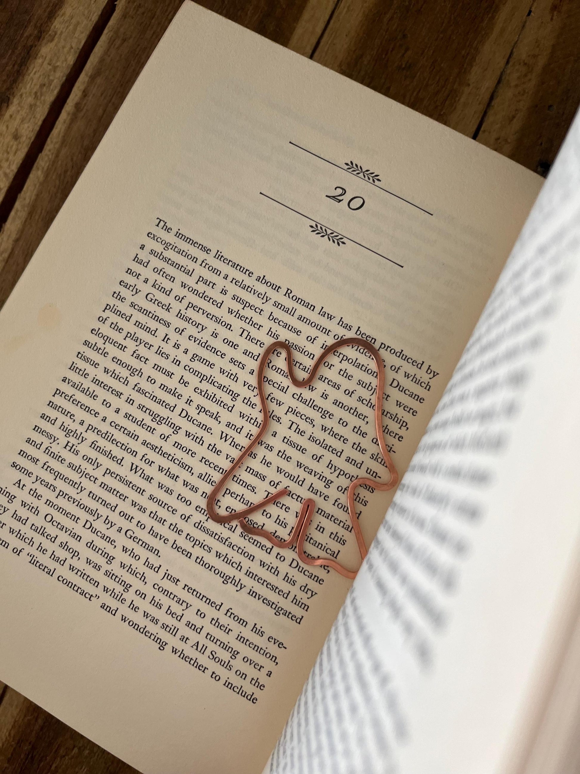 Copper Ghost Handmade Wire Bookmark: Halloween Accessory Reading Bookish Gift Book Club