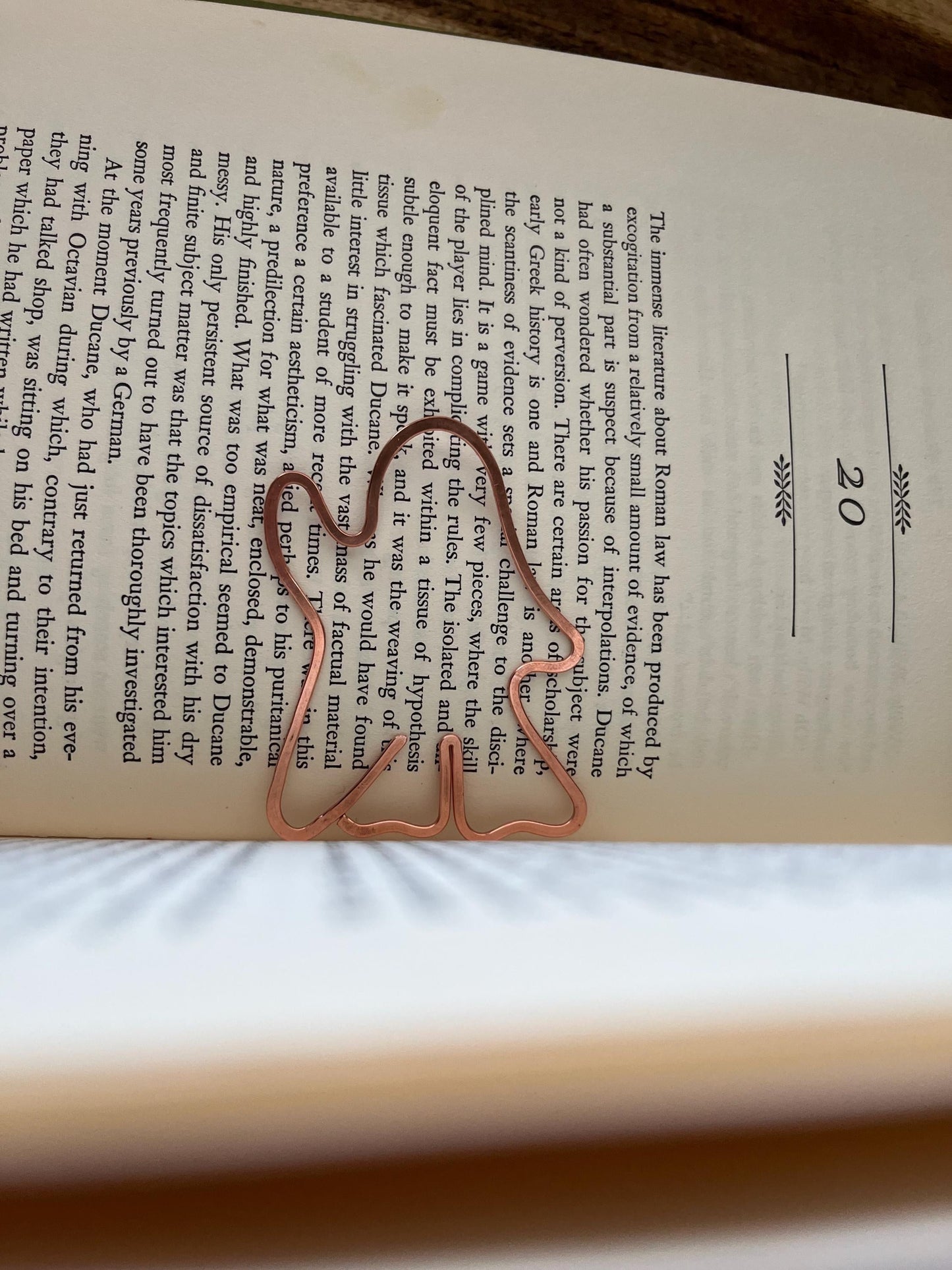 Copper Ghost Handmade Wire Bookmark: Halloween Accessory Reading Bookish Gift Book Club