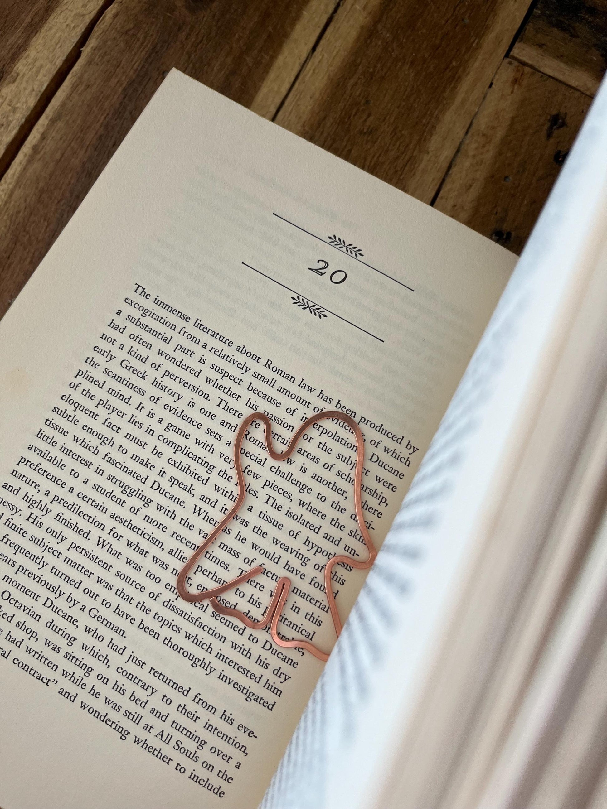 Copper Ghost Handmade Wire Bookmark: Halloween Accessory Reading Bookish Gift Book Club