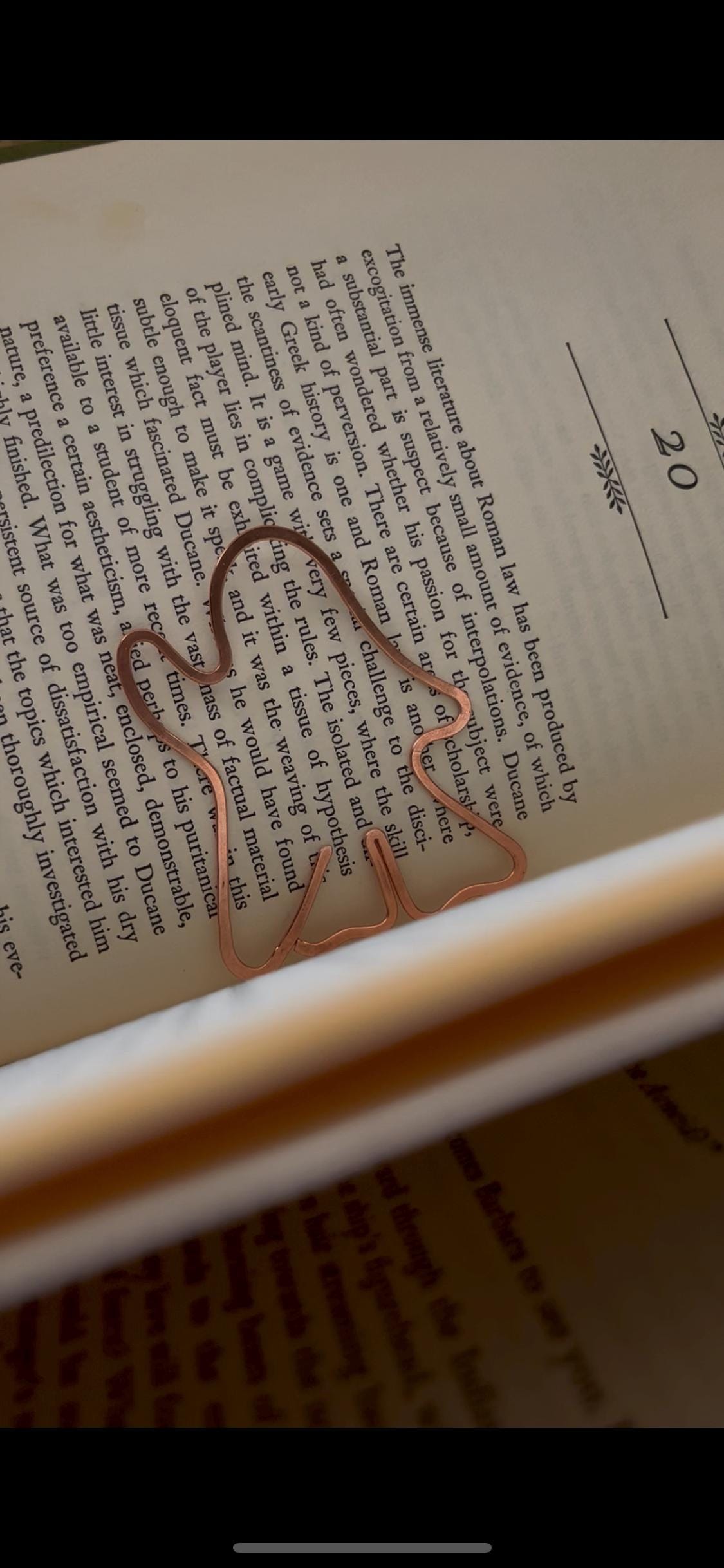 Copper Ghost Handmade Wire Bookmark: Halloween Accessory Reading Bookish Gift Book Club