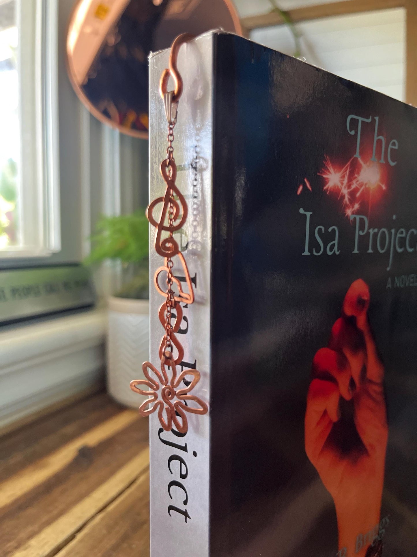 The Isa Project Inspired Bookmark | Charm Chain Book Hook | Handmade Bookish | Book Jewelry | Reading Accessories Daisy Infinity Music Heart