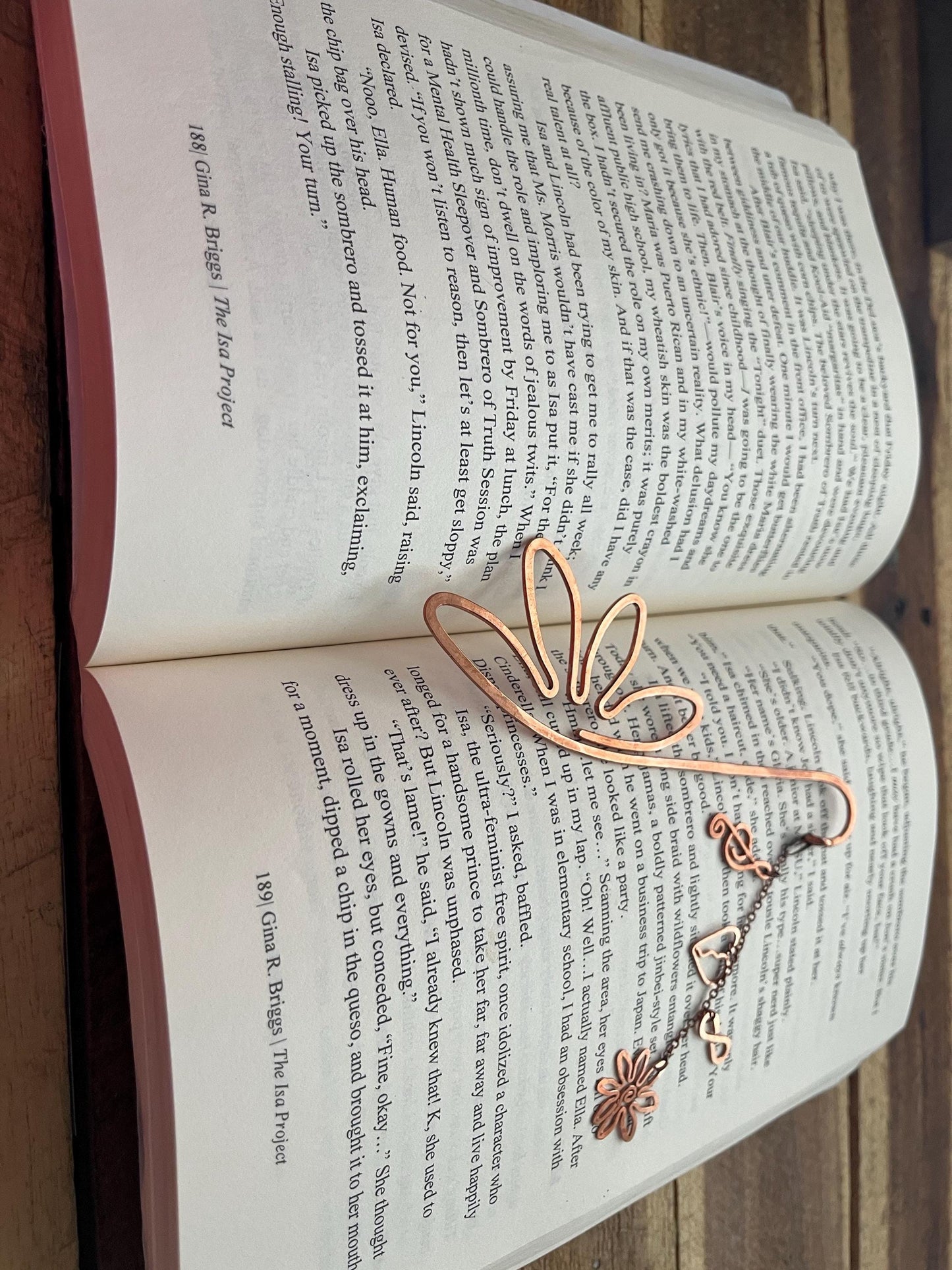 The Isa Project Inspired Bookmark | Charm Chain Book Hook | Handmade Bookish | Book Jewelry | Reading Accessories Daisy Infinity Music Heart