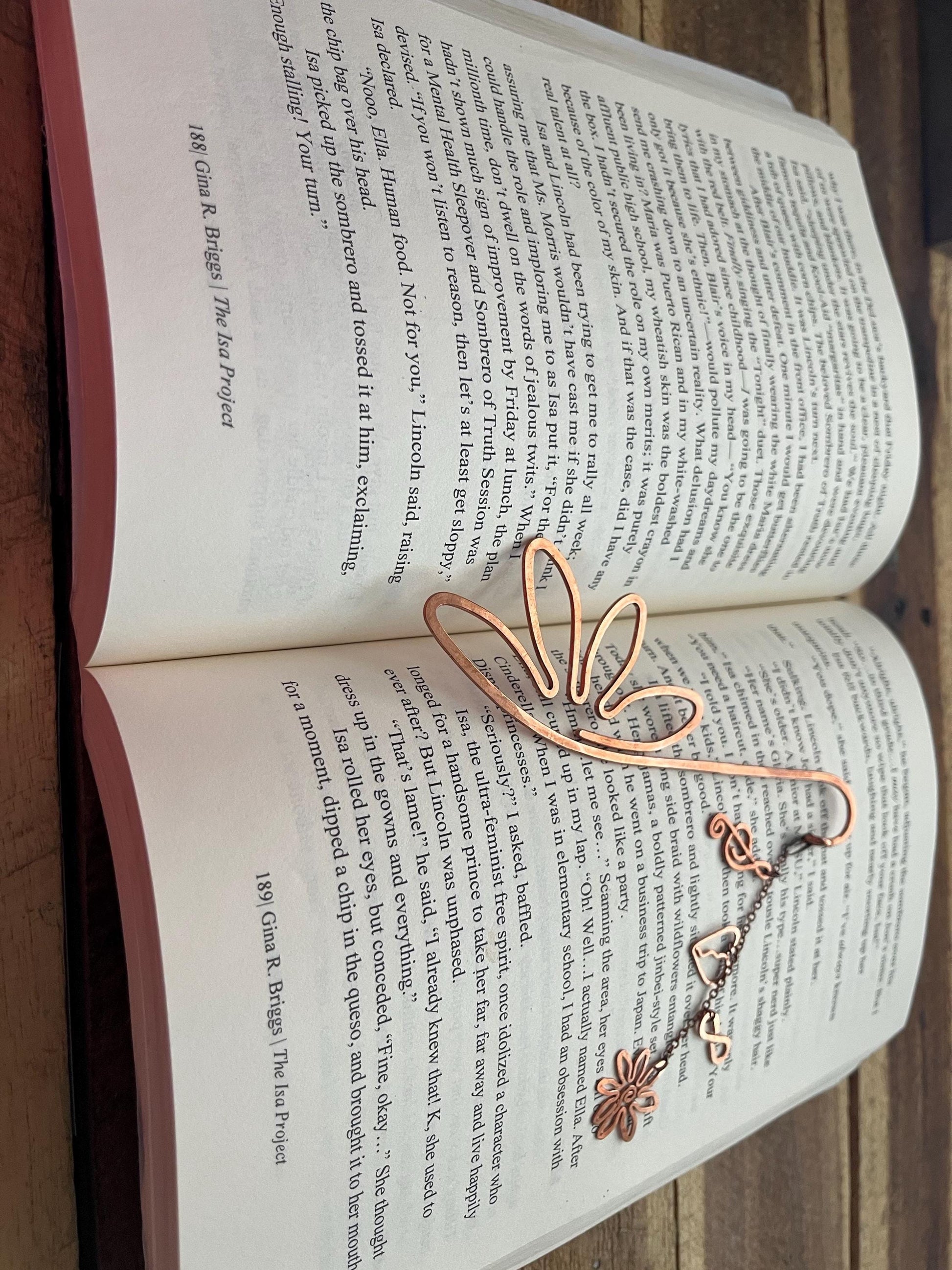 The Isa Project Inspired Bookmark | Charm Chain Book Hook | Handmade Bookish | Book Jewelry | Reading Accessories Daisy Infinity Music Heart