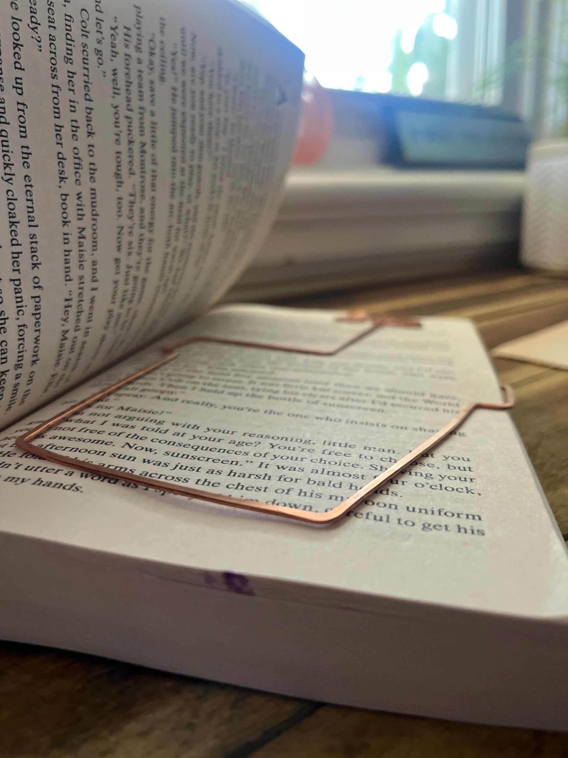 Big Flower Pot Bookmark | Large Potted Plant | Floral Copper Handmade Bookish | Book Jewelry | Reading Accessory | Bookworm Gift