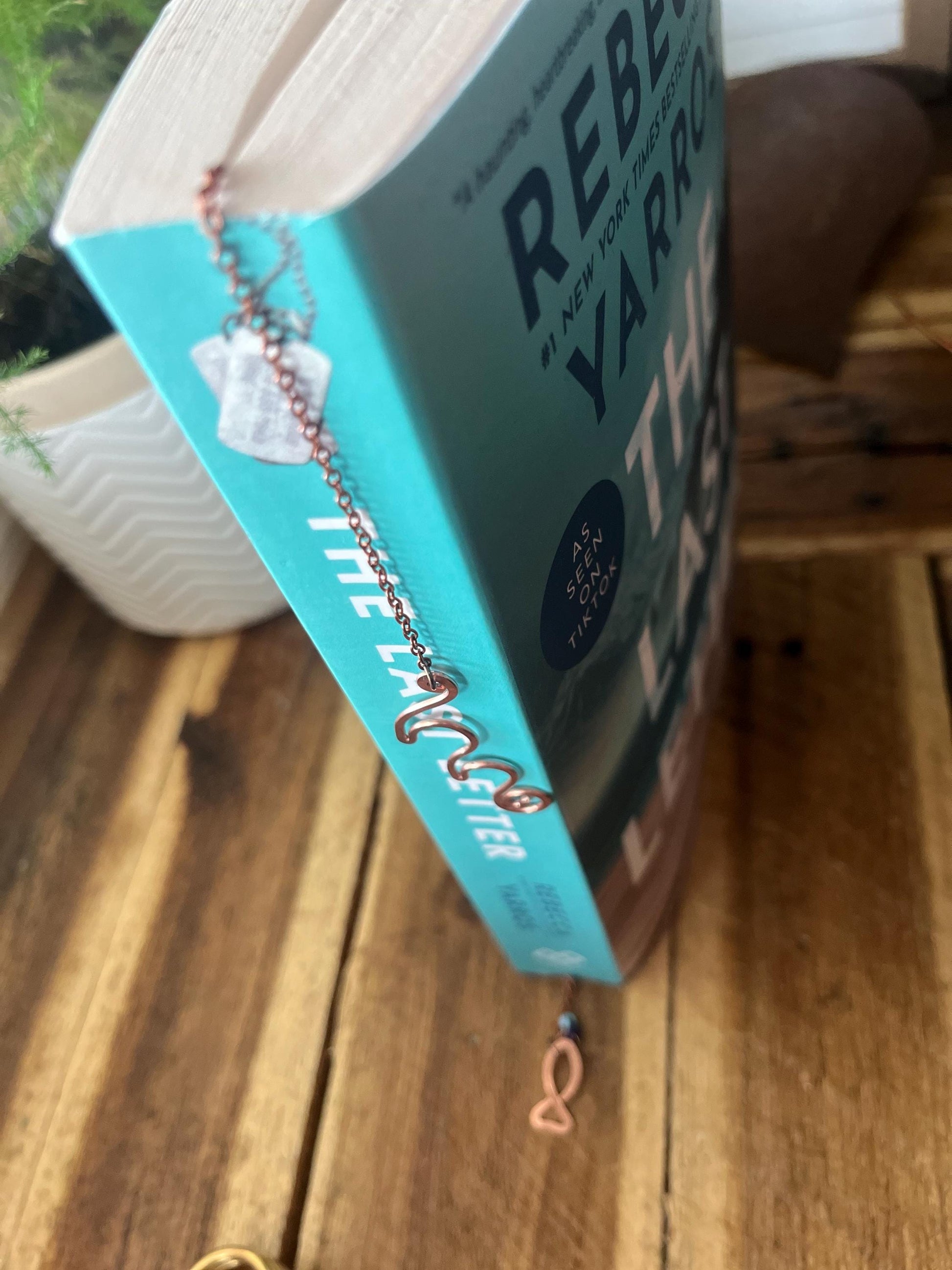 Ocean Waves & Fish Chain Bookmark | Handmade Copper Bookish Gift | Book Jewelry | Reading Accessory