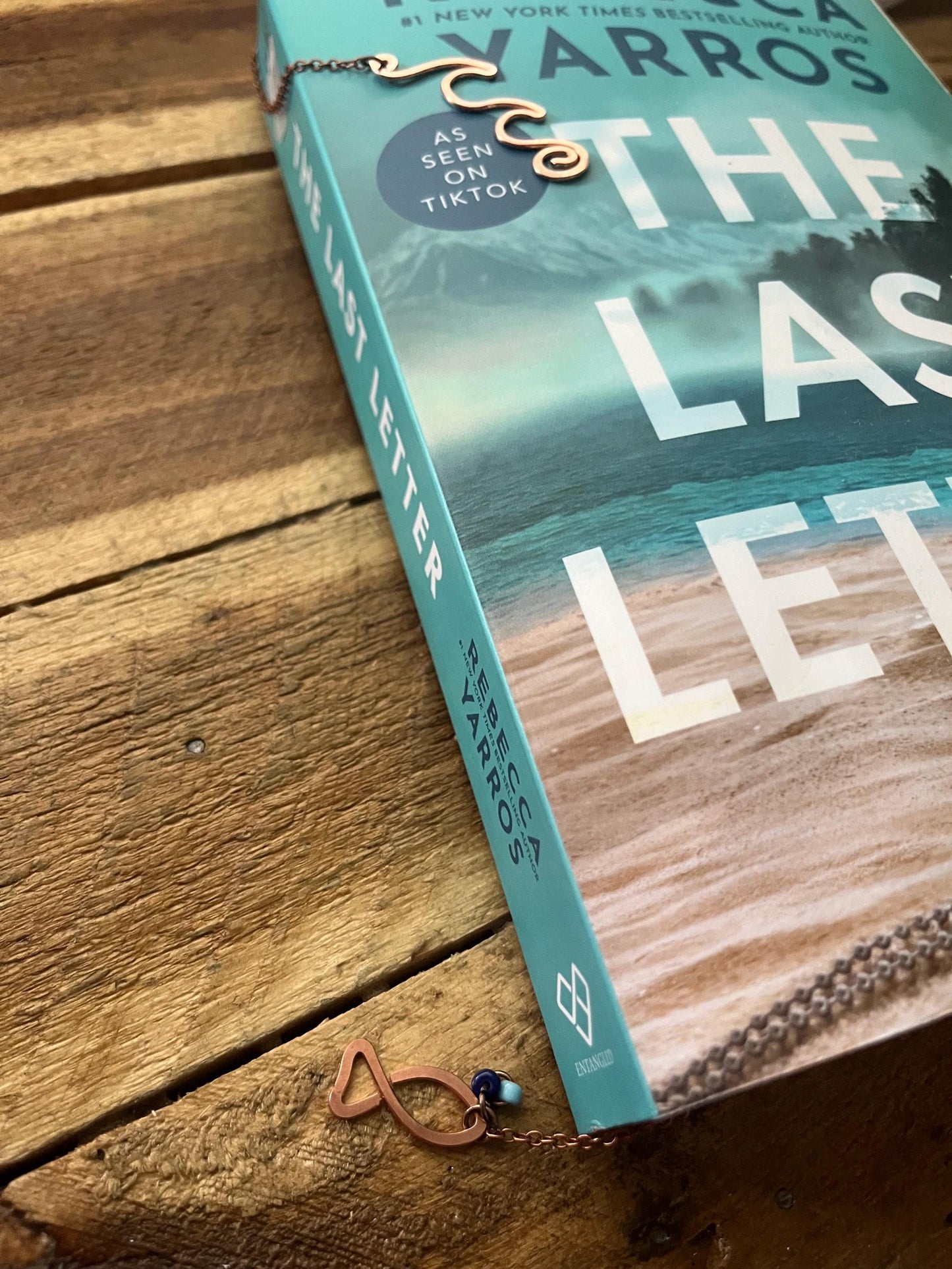 Ocean Waves & Fish Chain Bookmark | Handmade Copper Bookish Gift | Book Jewelry | Reading Accessory