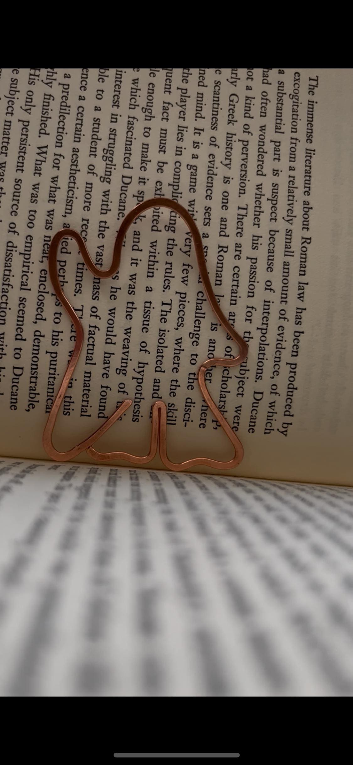 Copper Ghost Handmade Wire Bookmark: Halloween Accessory Reading Bookish Gift Book Club