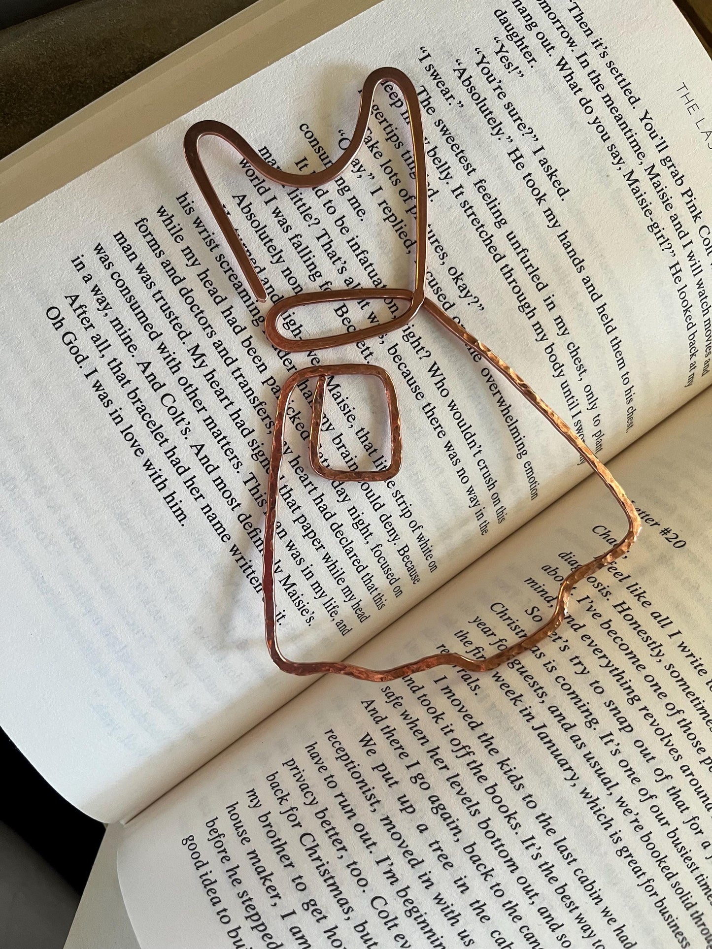 Housewife Dress Bookmark | Handmade Copper Wire Line Art | Bookworm Gift | Journal Notebook Accessories | Reading Stationary | Minimalist