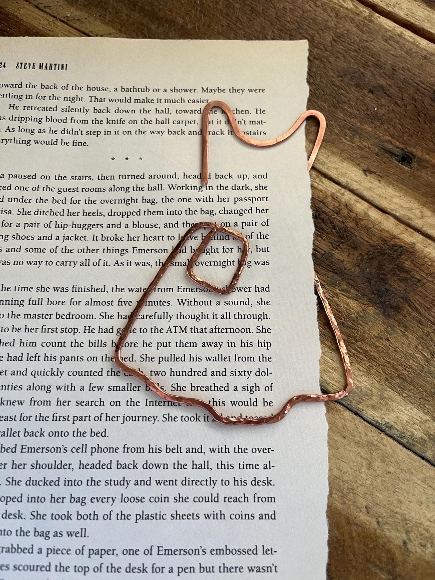 Apron Dress Handmade Copper Bookmark: Classic Vintage Apron Dress, Line Art, Reading Accessory, Reader Bookish Gift, Feminine Book Jewelry