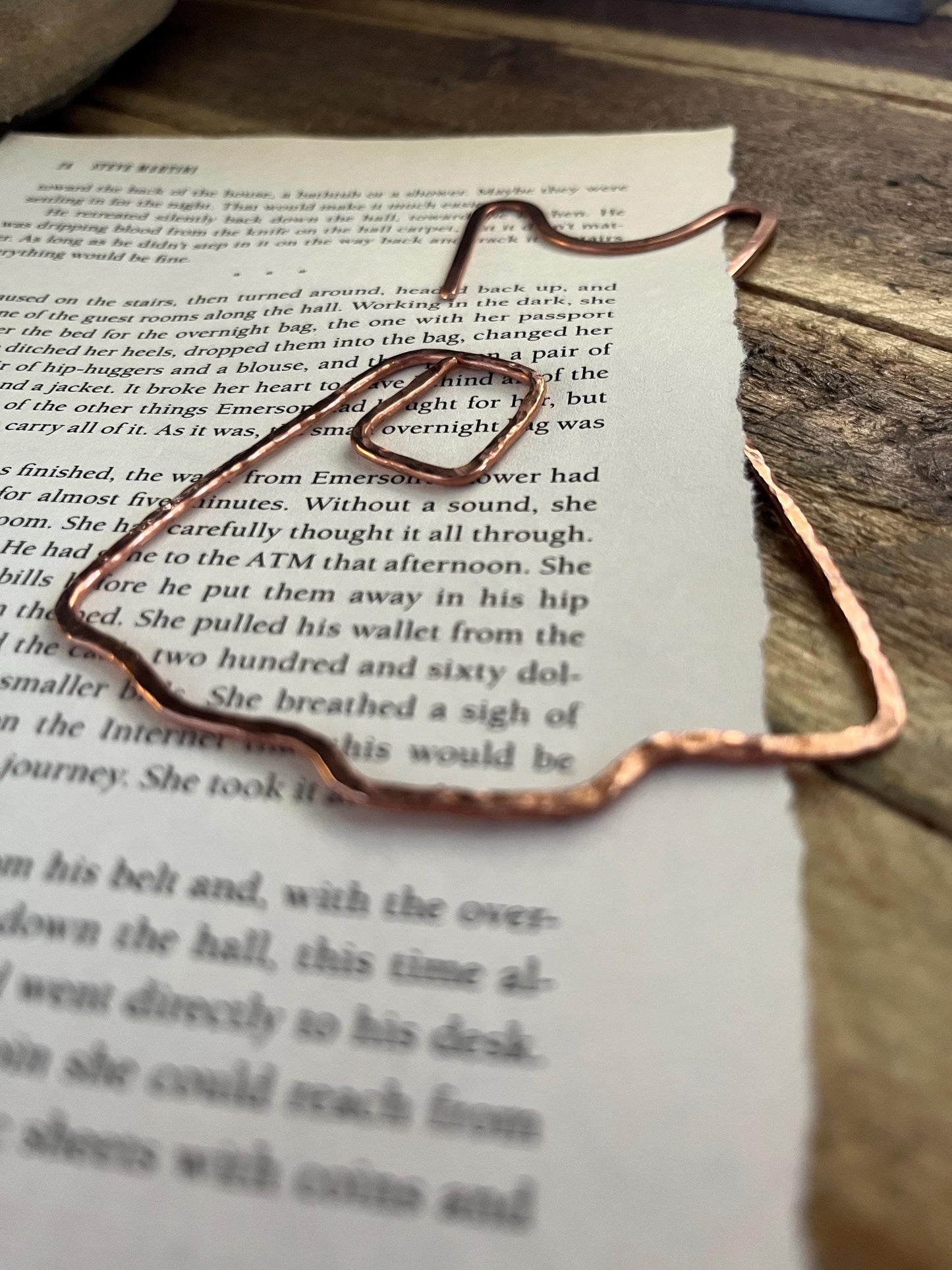 Housewife Dress Bookmark | Handmade Copper Wire Line Art | Bookworm Gift | Journal Notebook Accessories | Reading Stationary | Minimalist