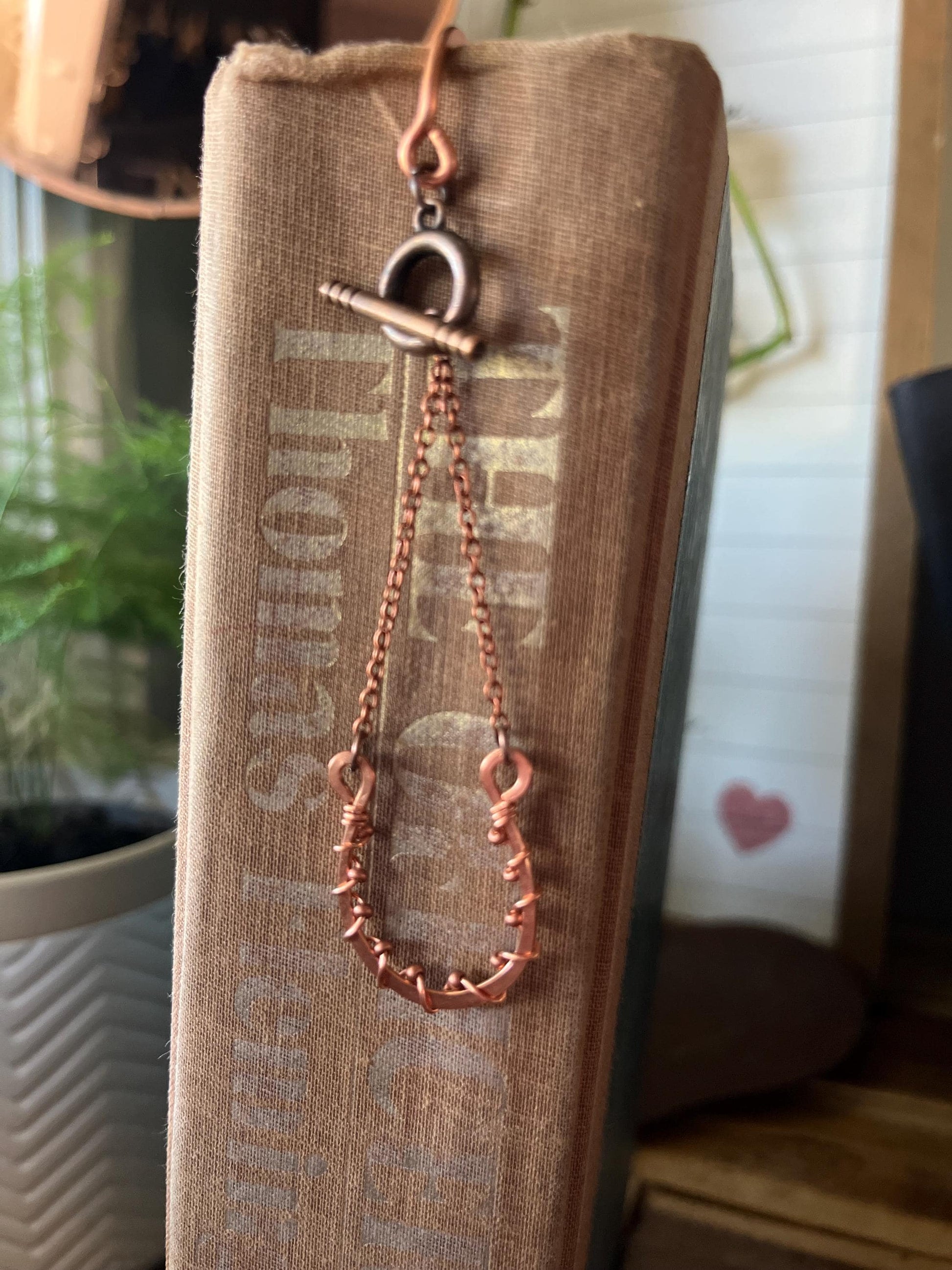 Horseshoe Cowboy Cowgirl Country Book Mark Book Hook Handmade Copper Bookmark: Book Jewelry Reader Bookish Gift Book Club 7 Year Anniversary