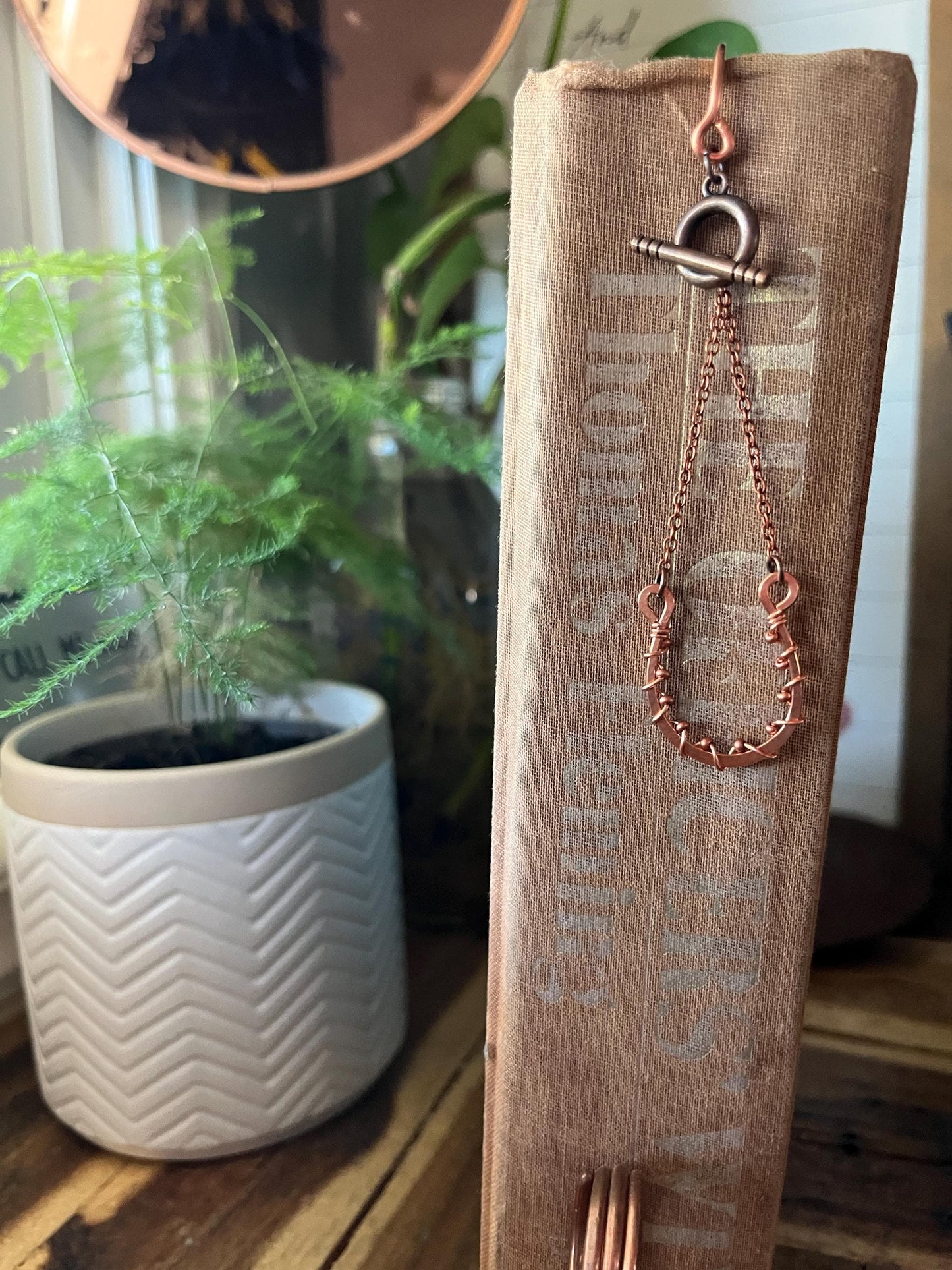 Horseshoe Cowboy Cowgirl Country Book Mark Book Hook Handmade Copper Bookmark: Book Jewelry Reader Bookish Gift Book Club 7 Year Anniversary