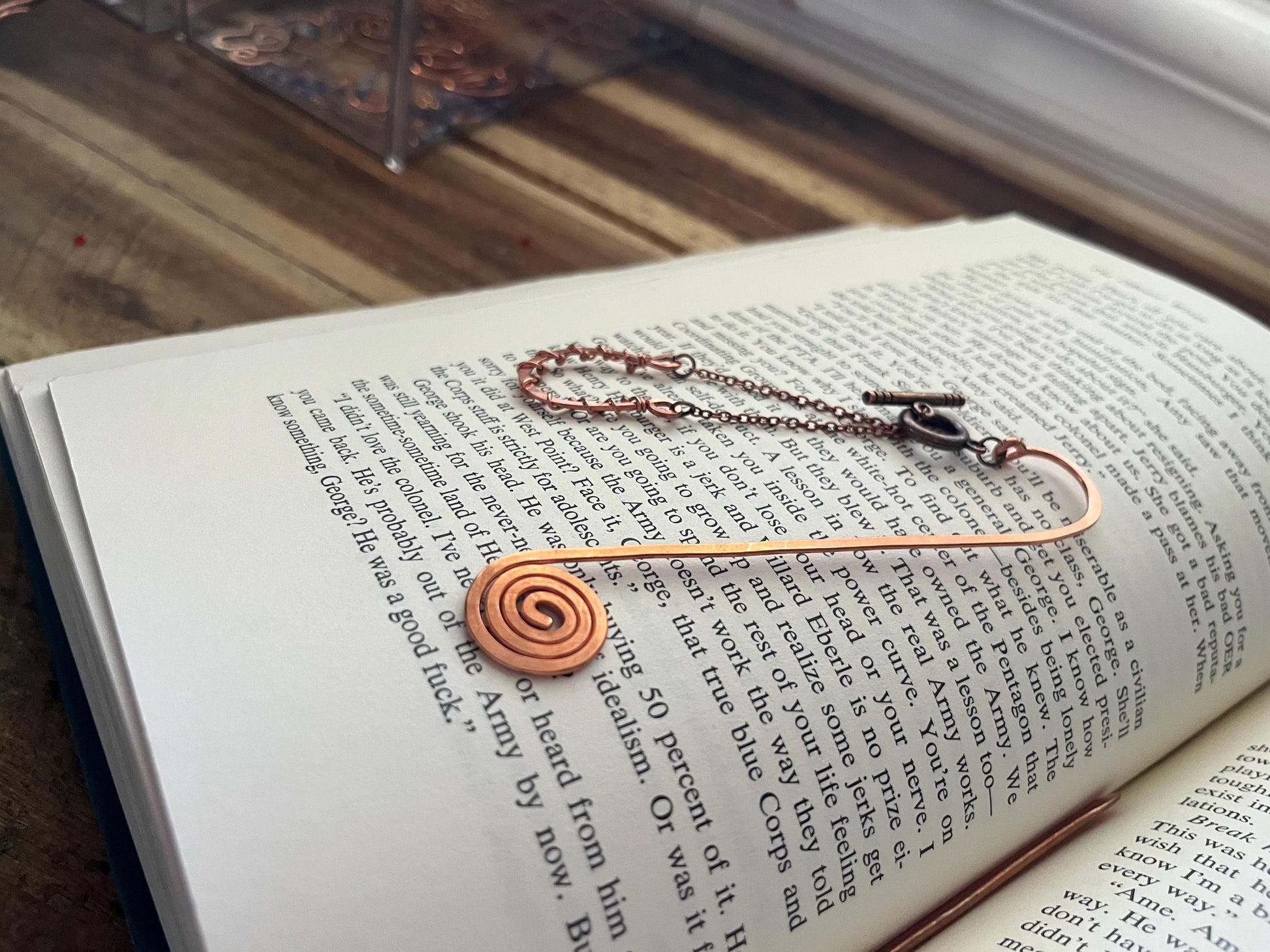 Horseshoe Cowboy Cowgirl Country Book Mark Book Hook Handmade Copper Bookmark: Book Jewelry Reader Bookish Gift Book Club 7 Year Anniversary