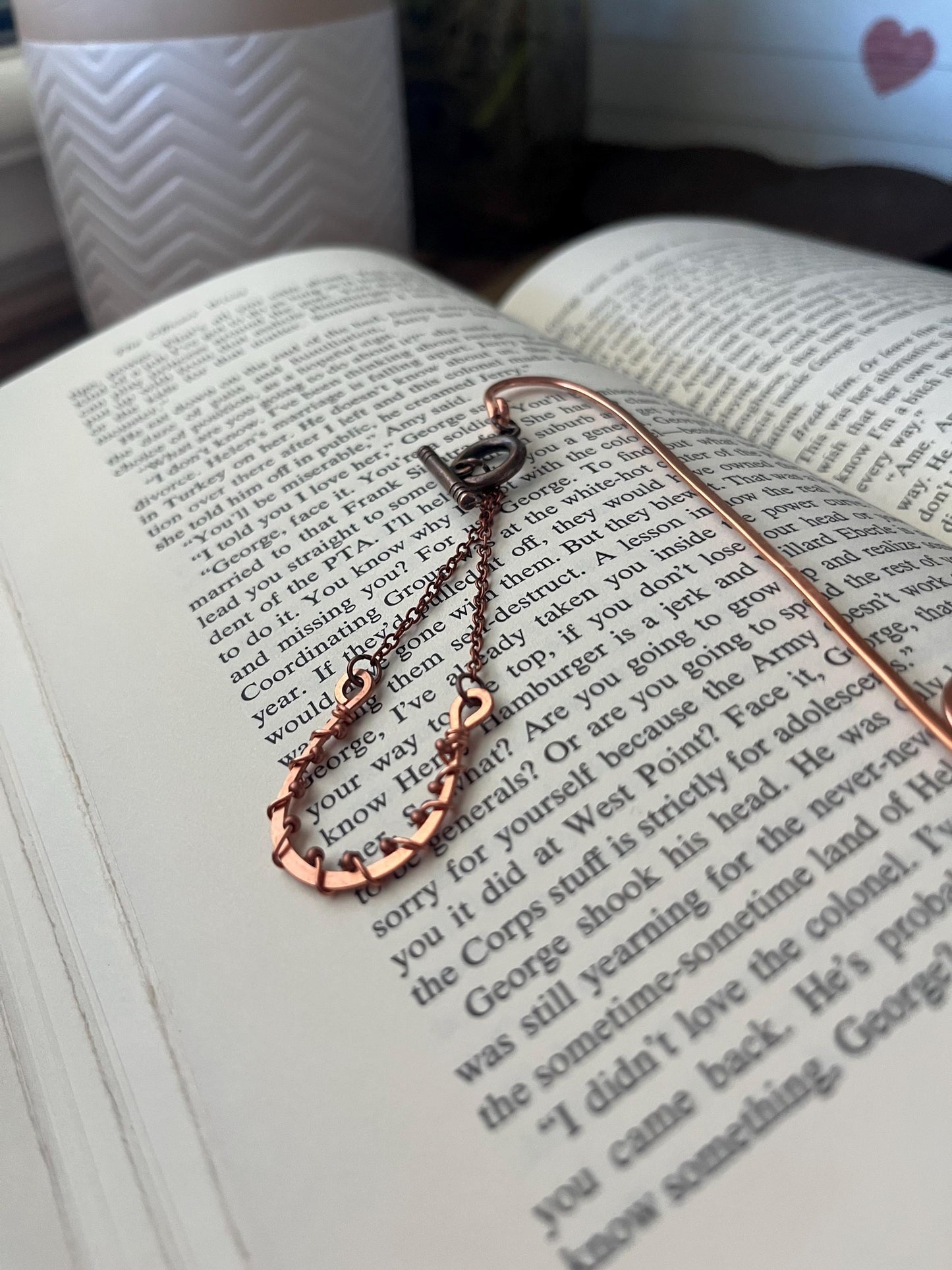 Horseshoe Cowboy Cowgirl Country Book Mark Book Hook Handmade Copper Bookmark: Book Jewelry Reader Bookish Gift Book Club 7 Year Anniversary