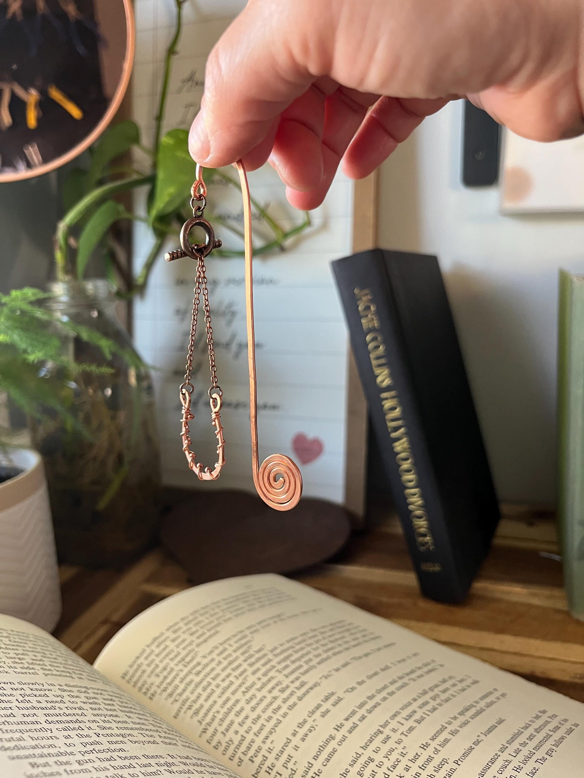 Horseshoe Cowboy Cowgirl Country Book Mark Book Hook Handmade Copper Bookmark: Book Jewelry Reader Bookish Gift Book Club 7 Year Anniversary