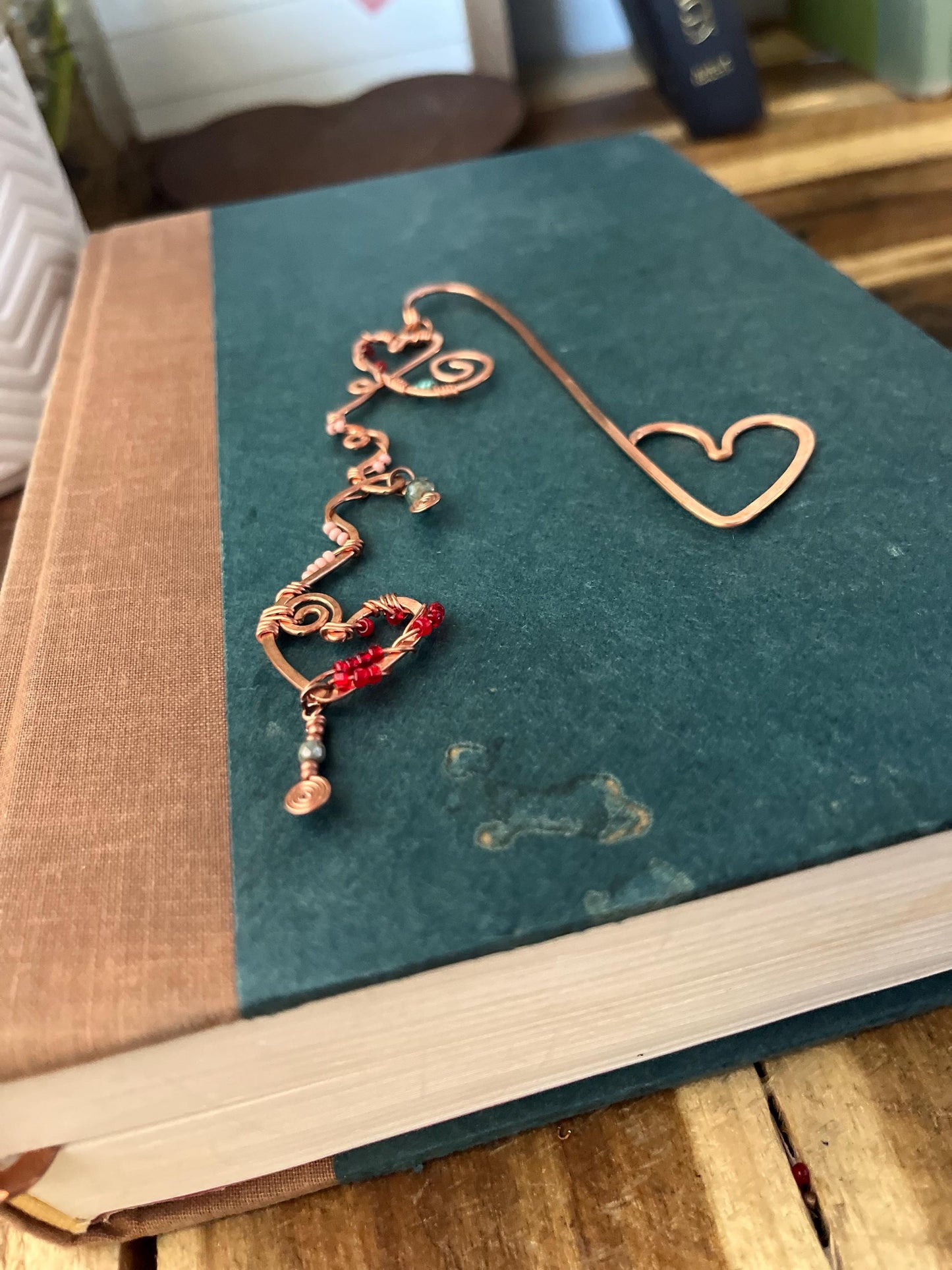 Medieval Fantasy Romance Book Mark Book Hook Handmade Copper Bookmark: Book Jewelry, Reader Bookish Gift, Book Club, 7 Year Anniversary Gift