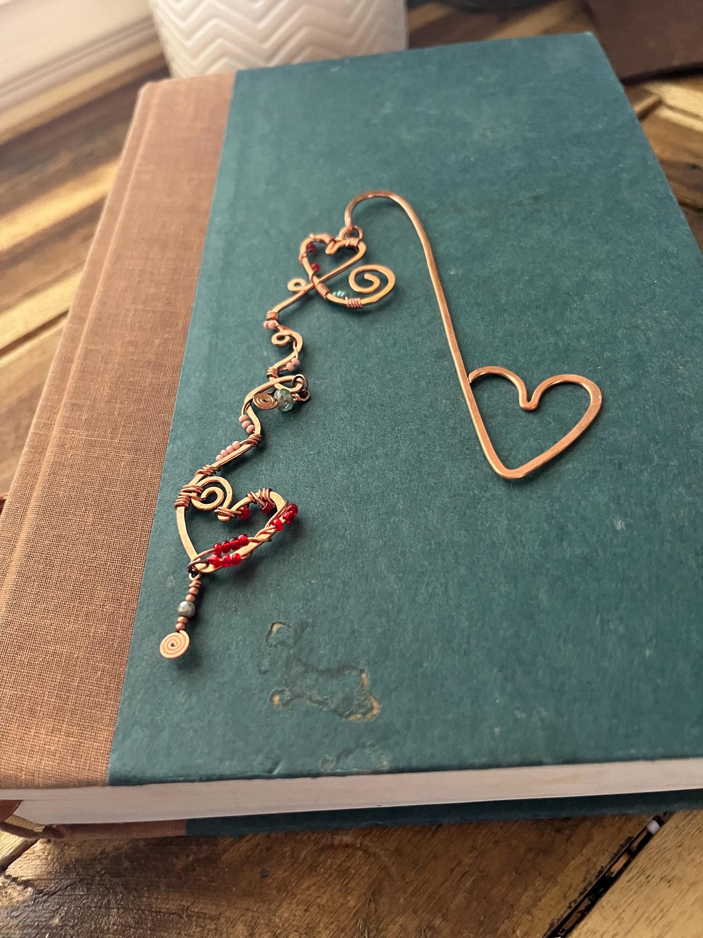 Medieval Fantasy Romance Book Mark Book Hook Handmade Copper Bookmark: Book Jewelry, Reader Bookish Gift, Book Club, 7 Year Anniversary Gift