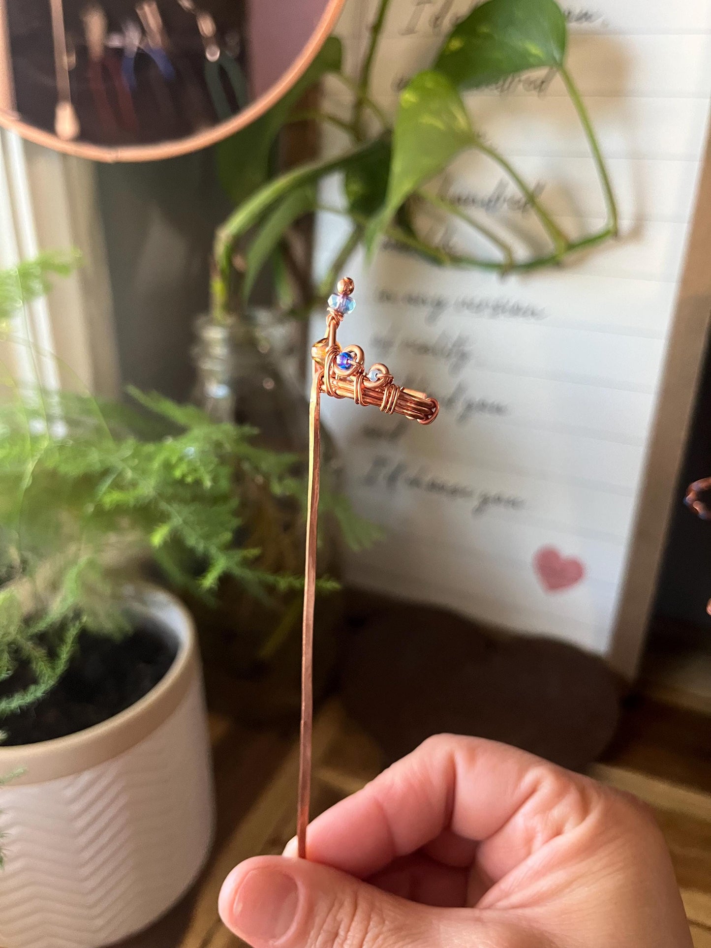 Fantasy Crown Tiara Book Mark Book Hook Handmade Copper Bookmark: Book Jewelry, Reader Bookish Gift, Book Club, 7 Year Anniversary Gift