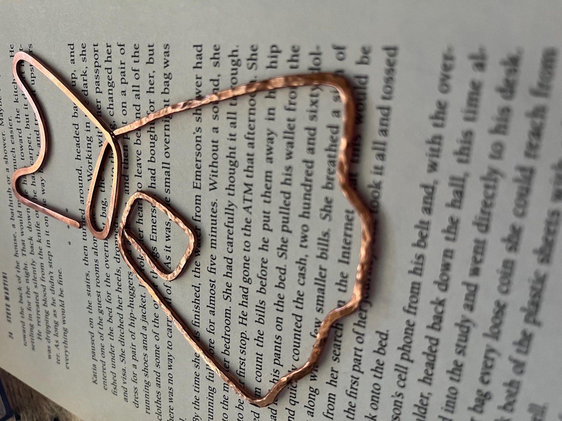 Housewife Dress Bookmark | Handmade Copper Wire Line Art | Bookworm Gift | Journal Notebook Accessories | Reading Stationary | Minimalist