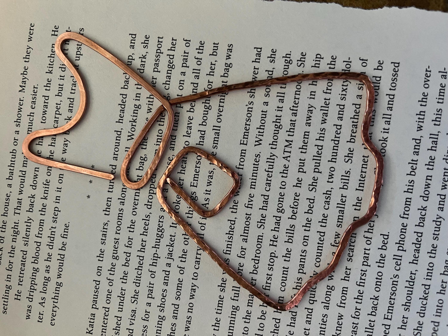 Housewife Dress Bookmark | Handmade Copper Wire Line Art | Bookworm Gift | Journal Notebook Accessories | Reading Stationary | Minimalist