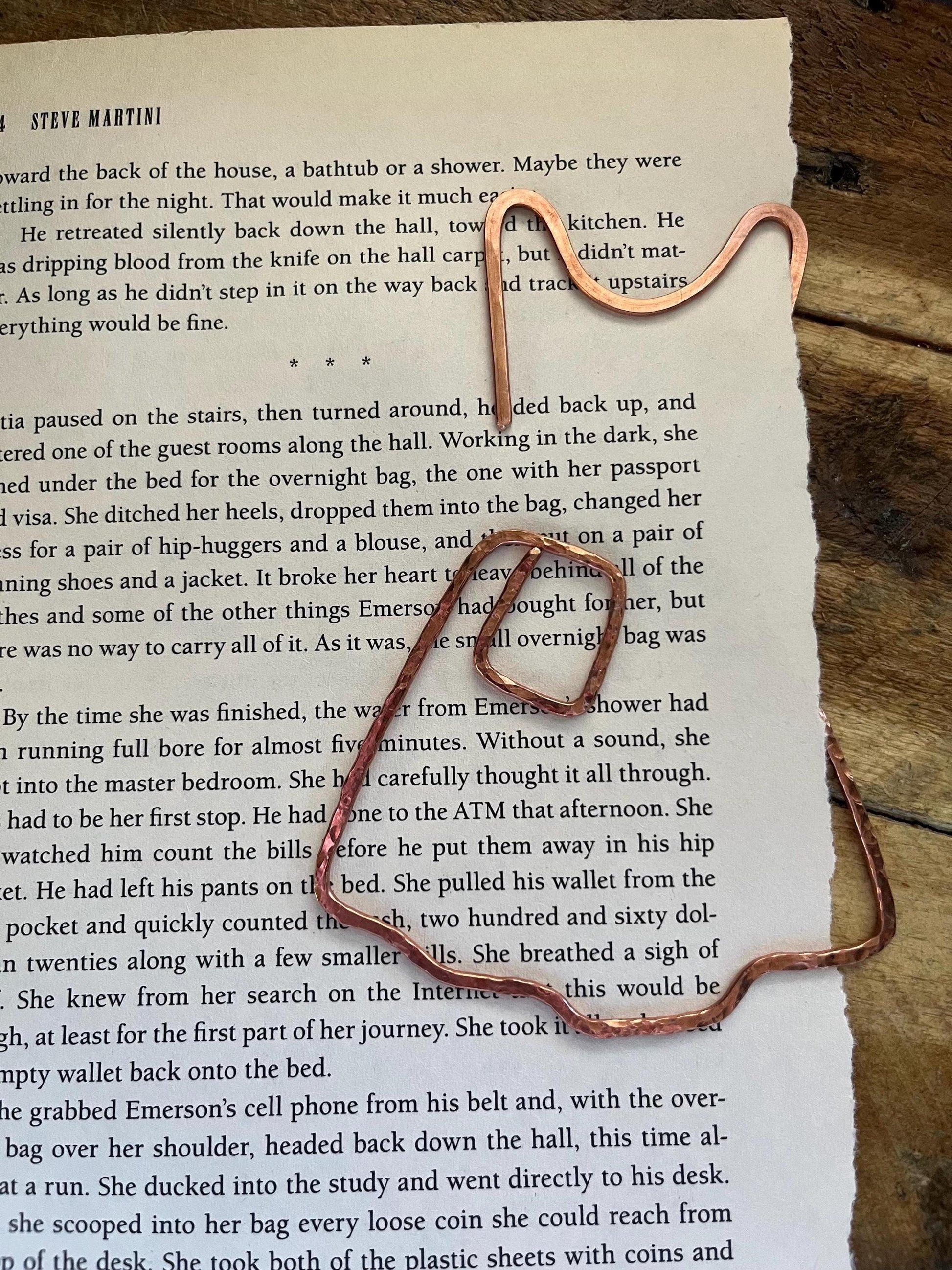 Housewife Dress Bookmark | Handmade Copper Wire Line Art | Bookworm Gift | Journal Notebook Accessories | Reading Stationary | Minimalist