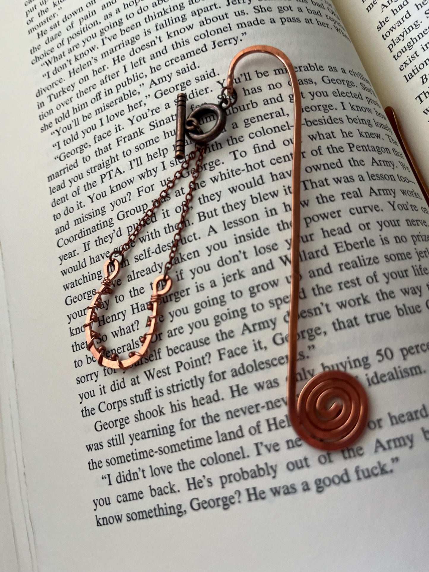 Horseshoe Cowboy Cowgirl Country Book Mark Book Hook Handmade Copper Bookmark: Book Jewelry Reader Bookish Gift Book Club 7 Year Anniversary