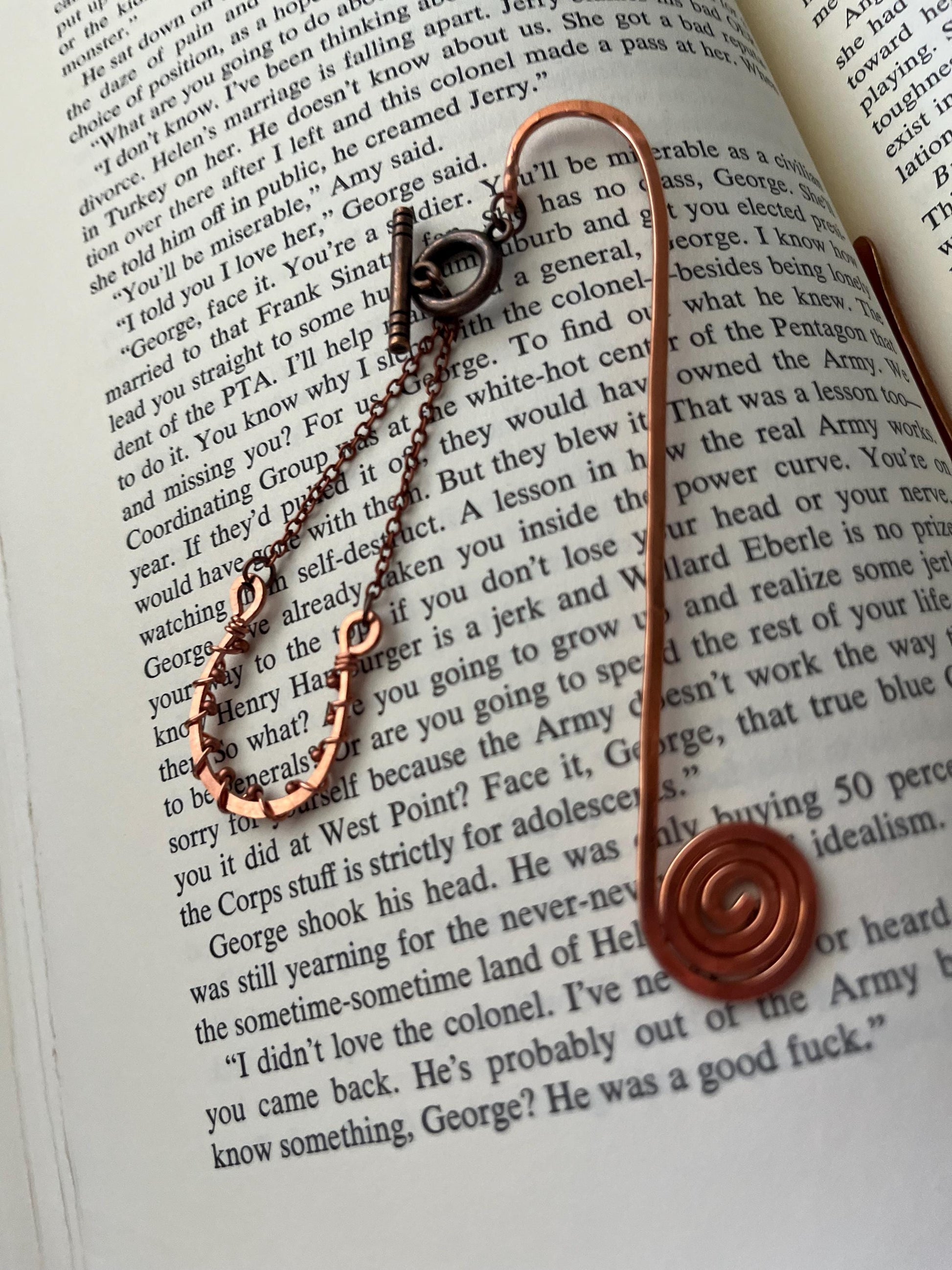 Horseshoe Cowboy Cowgirl Country Book Mark Book Hook Handmade Copper Bookmark: Book Jewelry Reader Bookish Gift Book Club 7 Year Anniversary