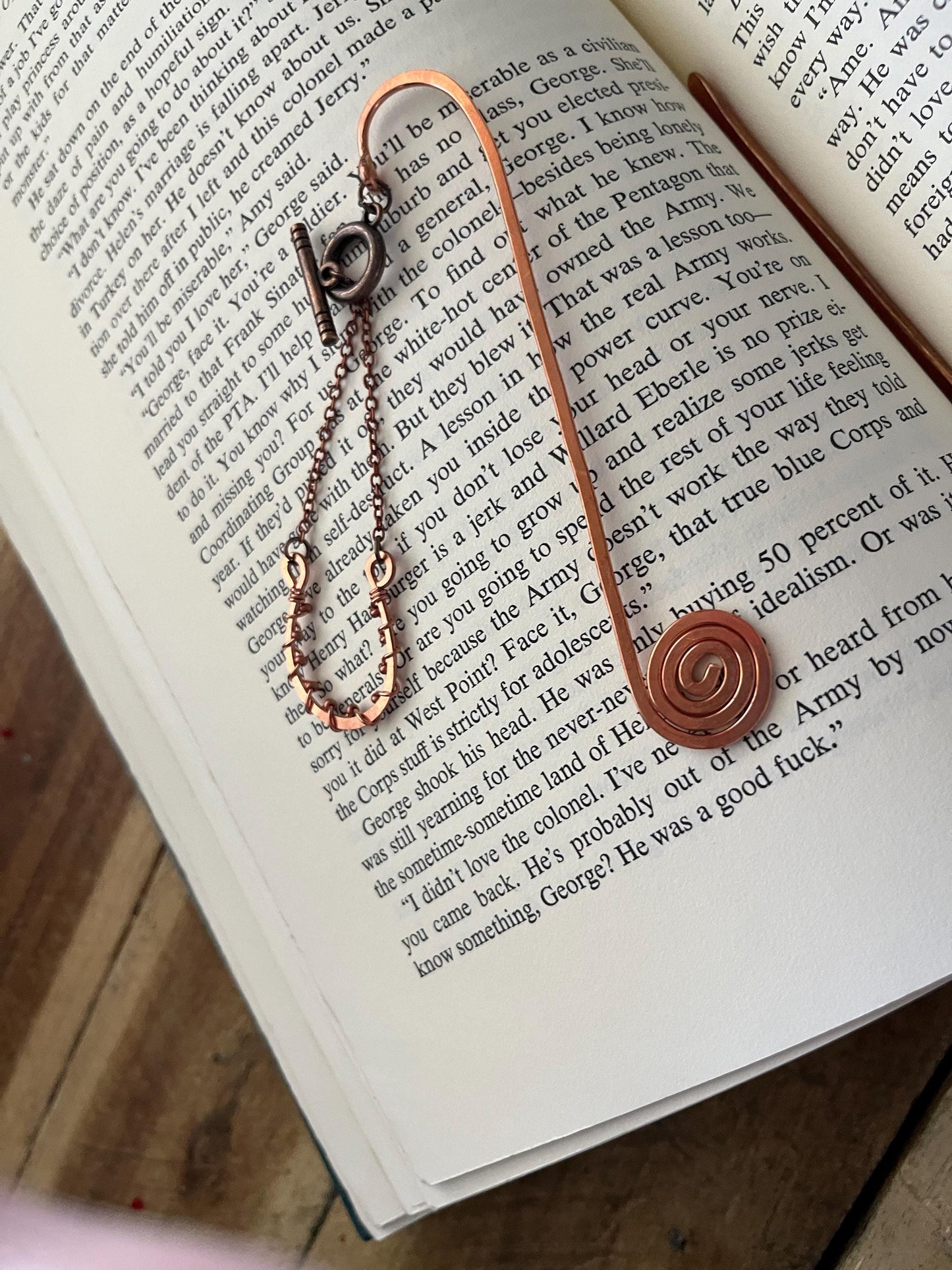 Horseshoe Cowboy Cowgirl Country Book Mark Book Hook Handmade Copper Bookmark: Book Jewelry Reader Bookish Gift Book Club 7 Year Anniversary