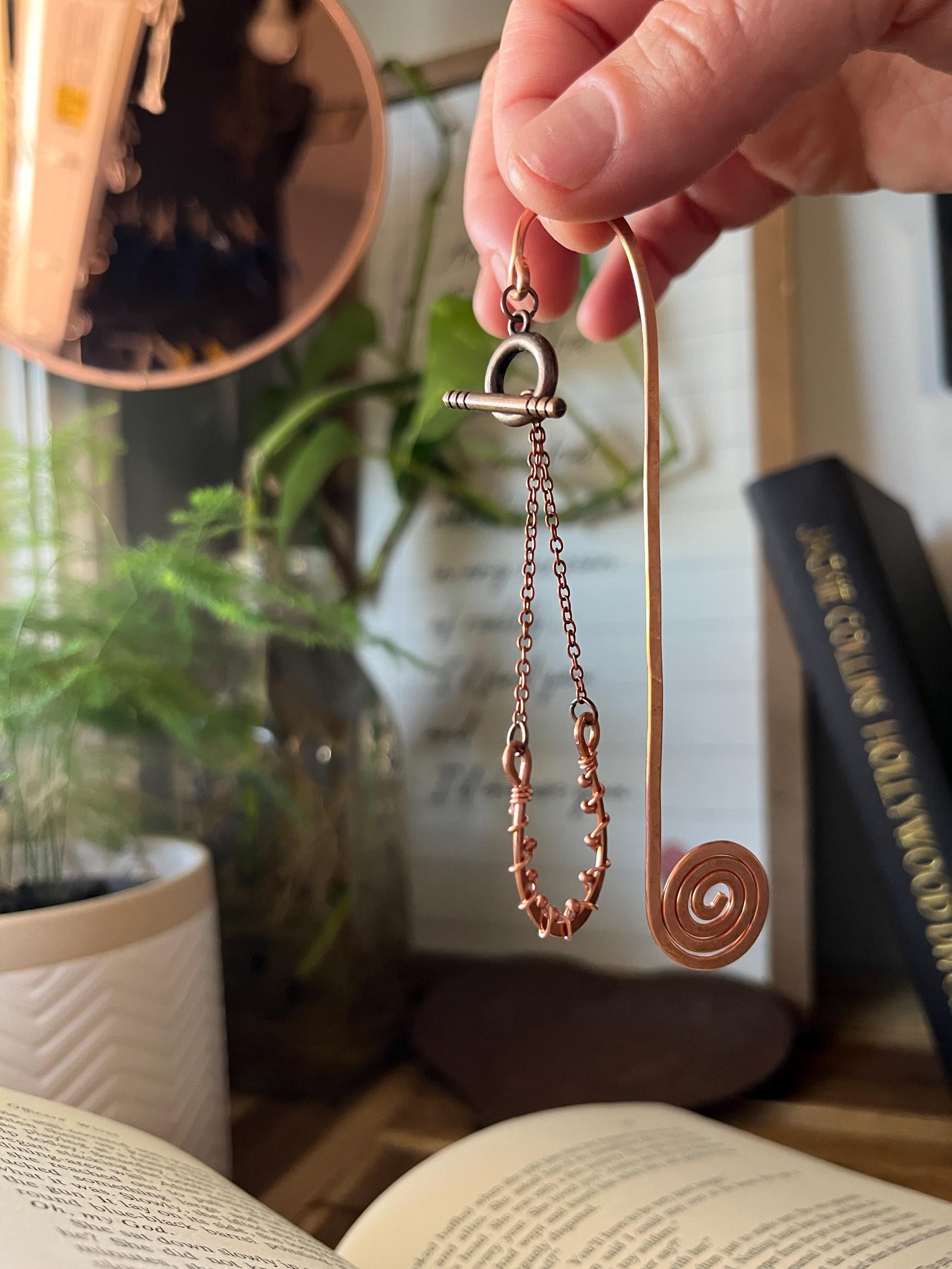 Horseshoe Cowboy Cowgirl Country Book Mark Book Hook Handmade Copper Bookmark: Book Jewelry Reader Bookish Gift Book Club 7 Year Anniversary